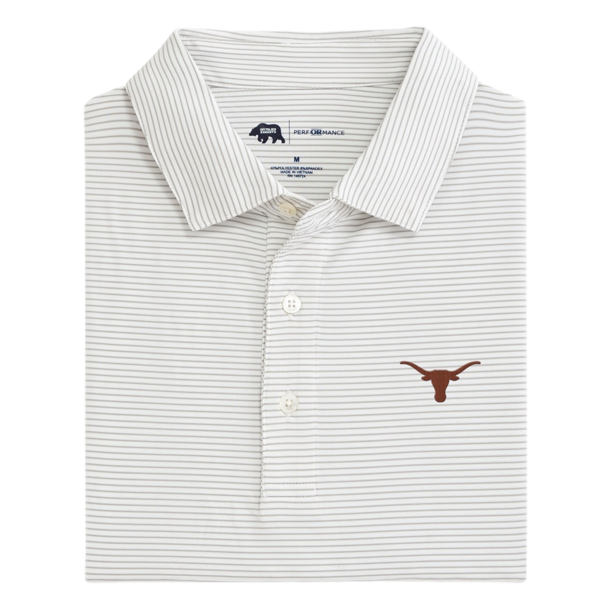 Onward Reserve UT Longhorn Birdie Stripe Men's Short Sleeve Golf Polo Shirt