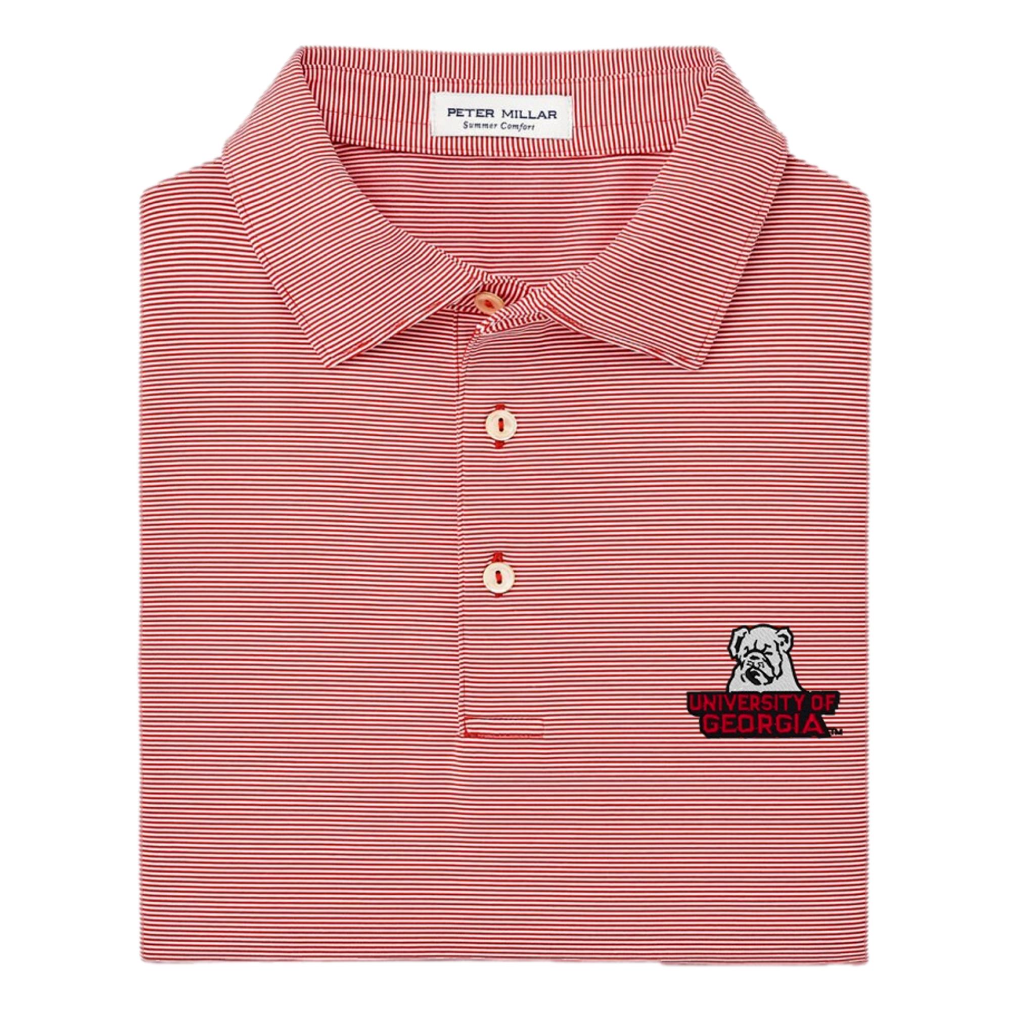 University of Georgia Jubilee Performance Jersey Stripe Men's Golf Polo Shirt