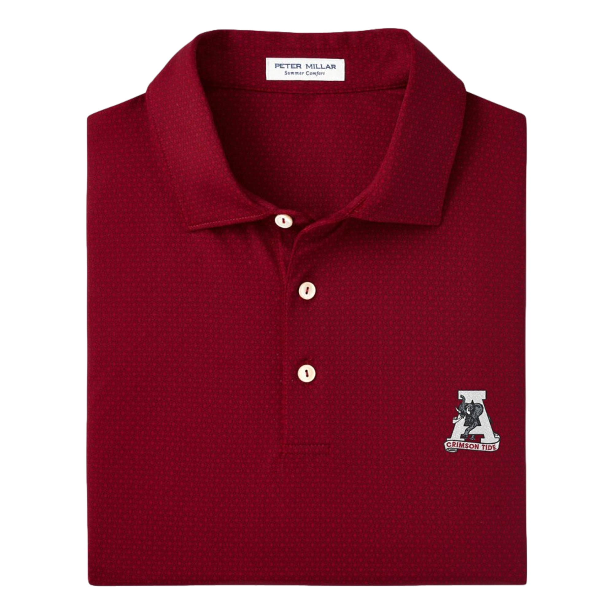 University of Alabama Tesseract Performance Jersey Men's Short Sleeve Golf Polo Shirt