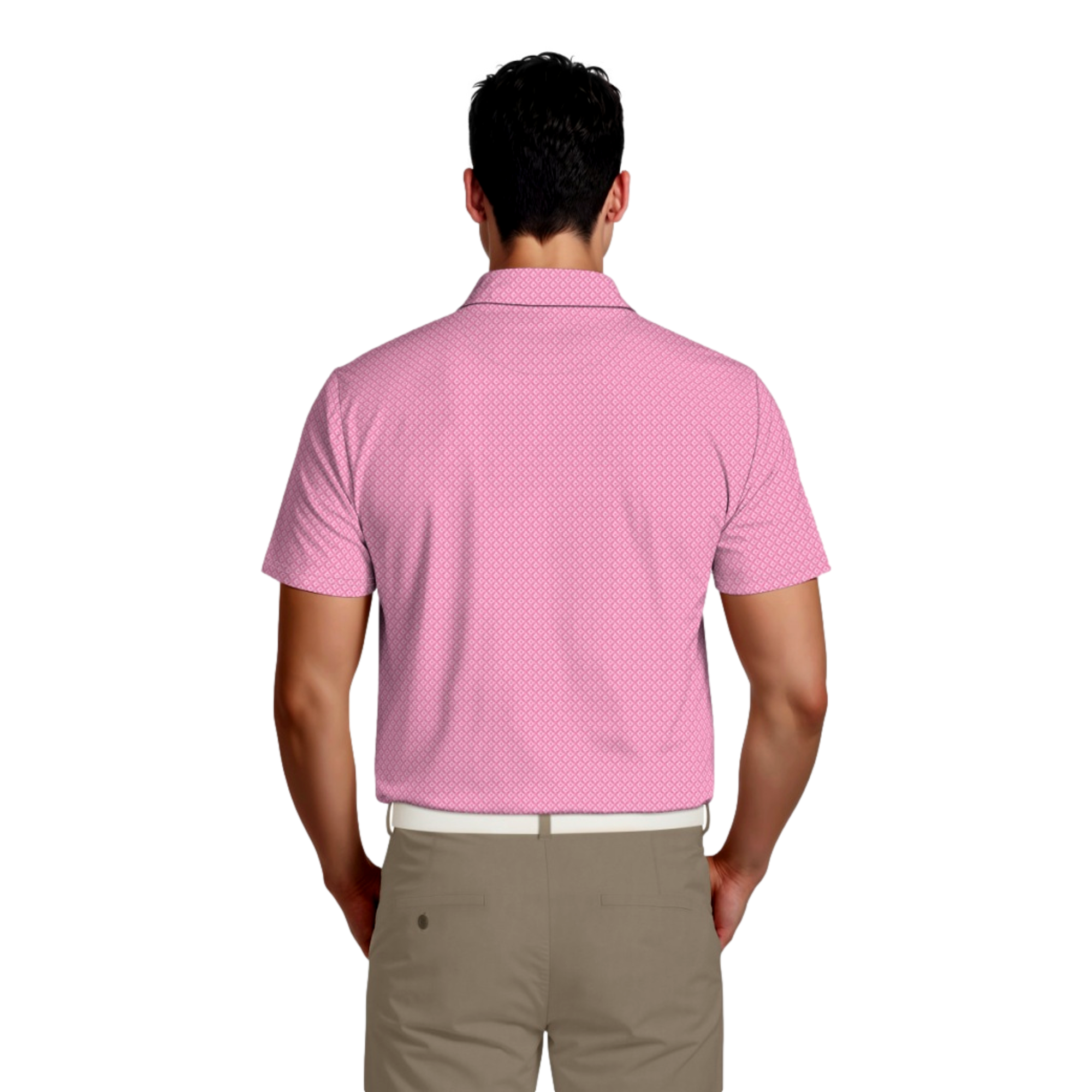 Essential Geo Printed Men's Short Sleeve Golf Polo Shirt