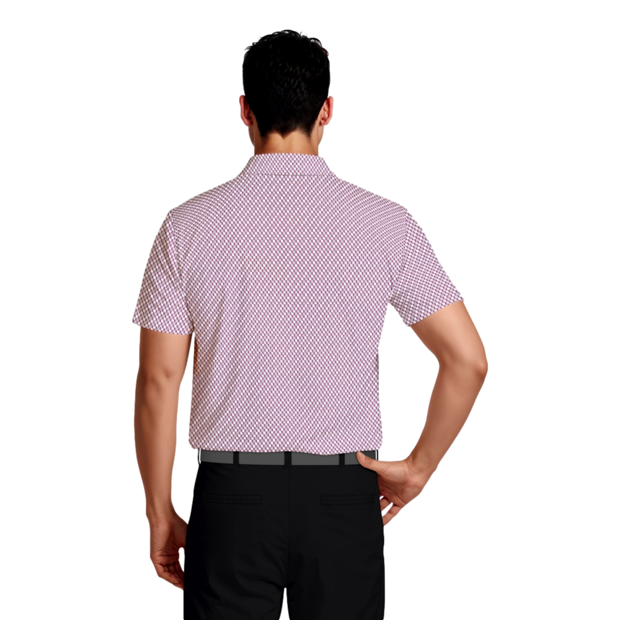 Novelty Twill Printed Men's Short Sleeve Golf Polo Shirt