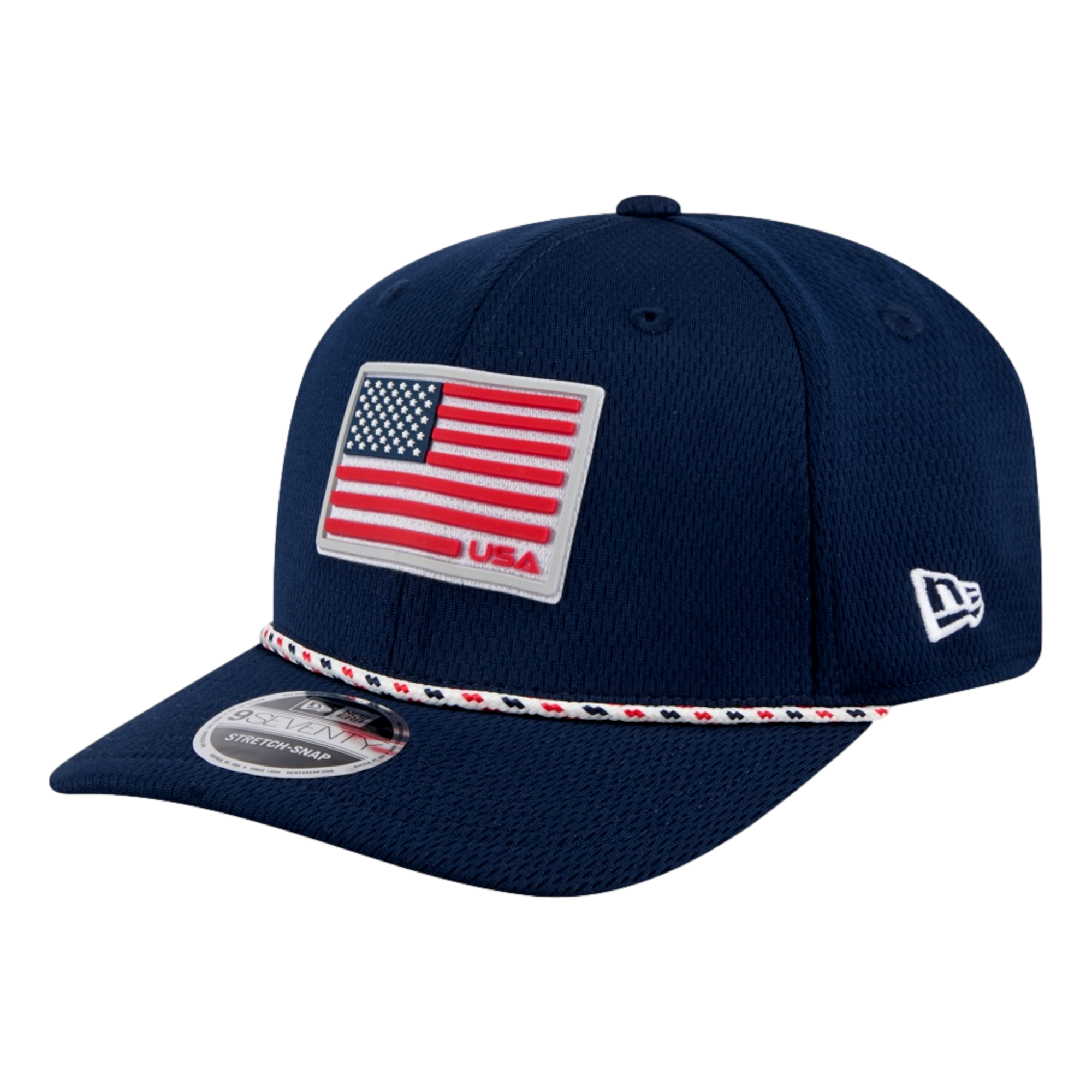 2025 Ryder Cup Team USA Flag 9Seventy Stretch Snap Golf Hat