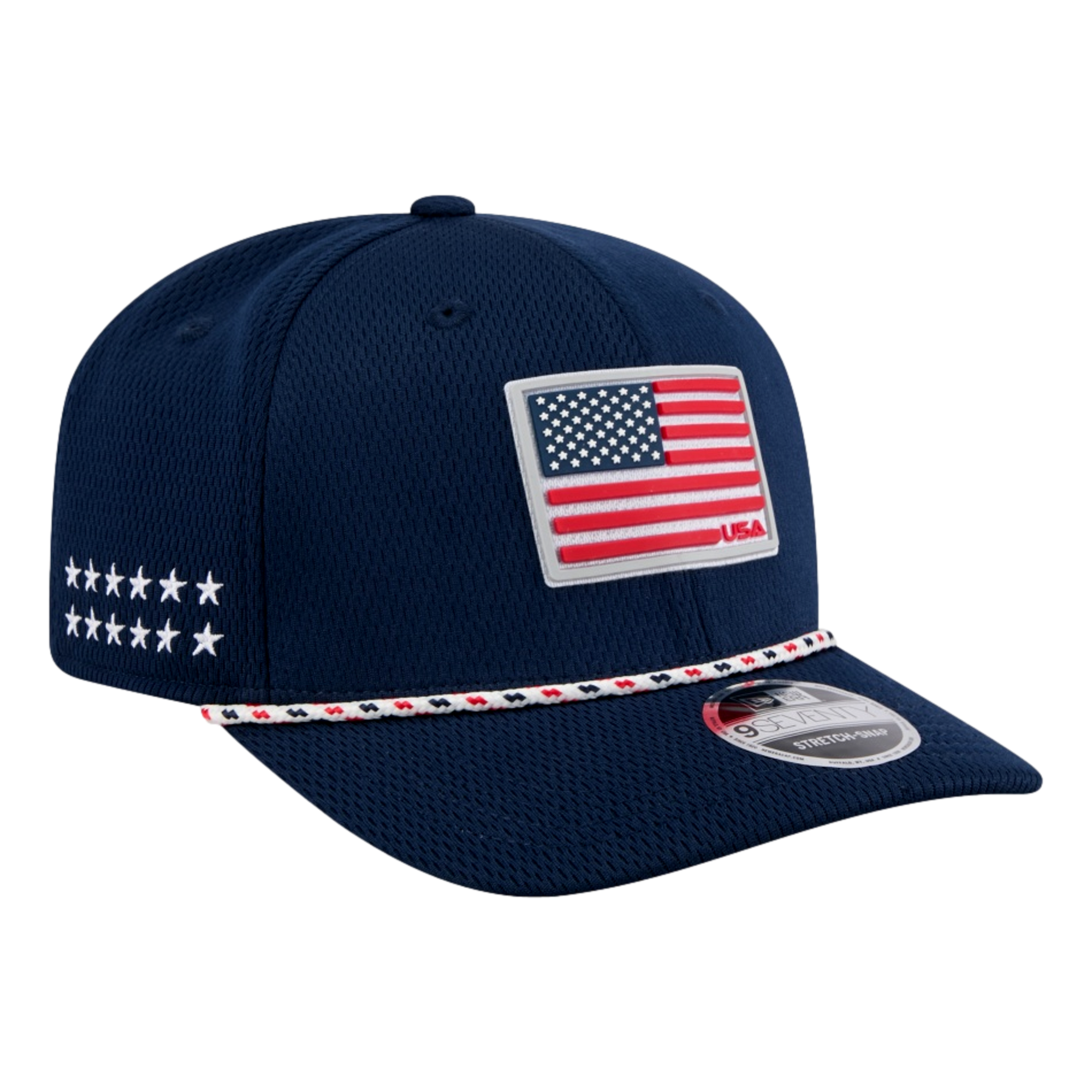 2025 Ryder Cup Team USA Flag 9Seventy Stretch Snap Golf Hat