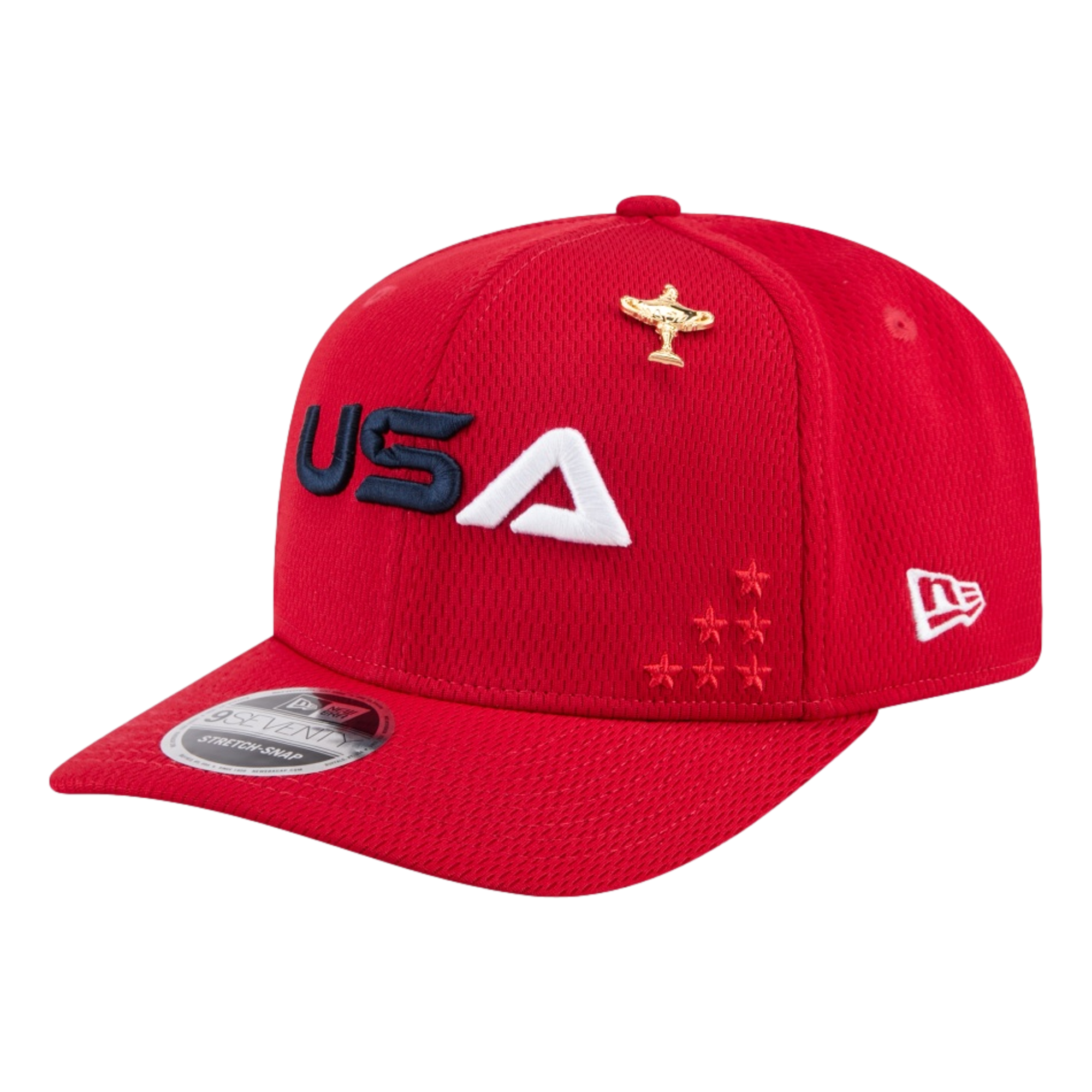 2025 Ryder Cup Team USA Flag 9Seventy Stretch Snap Golf Hat