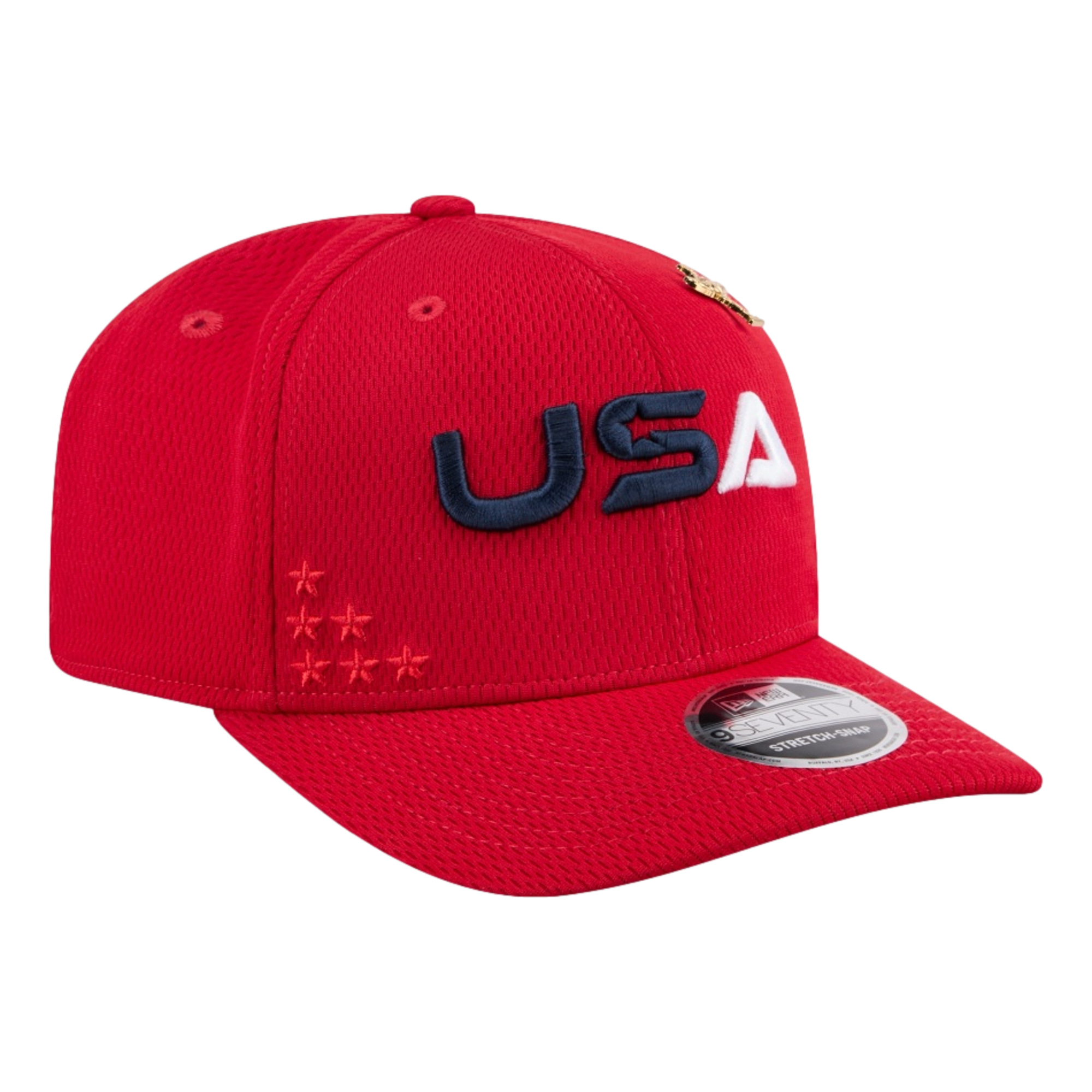 2025 Ryder Cup Team USA Flag 9Seventy Stretch Snap Golf Hat