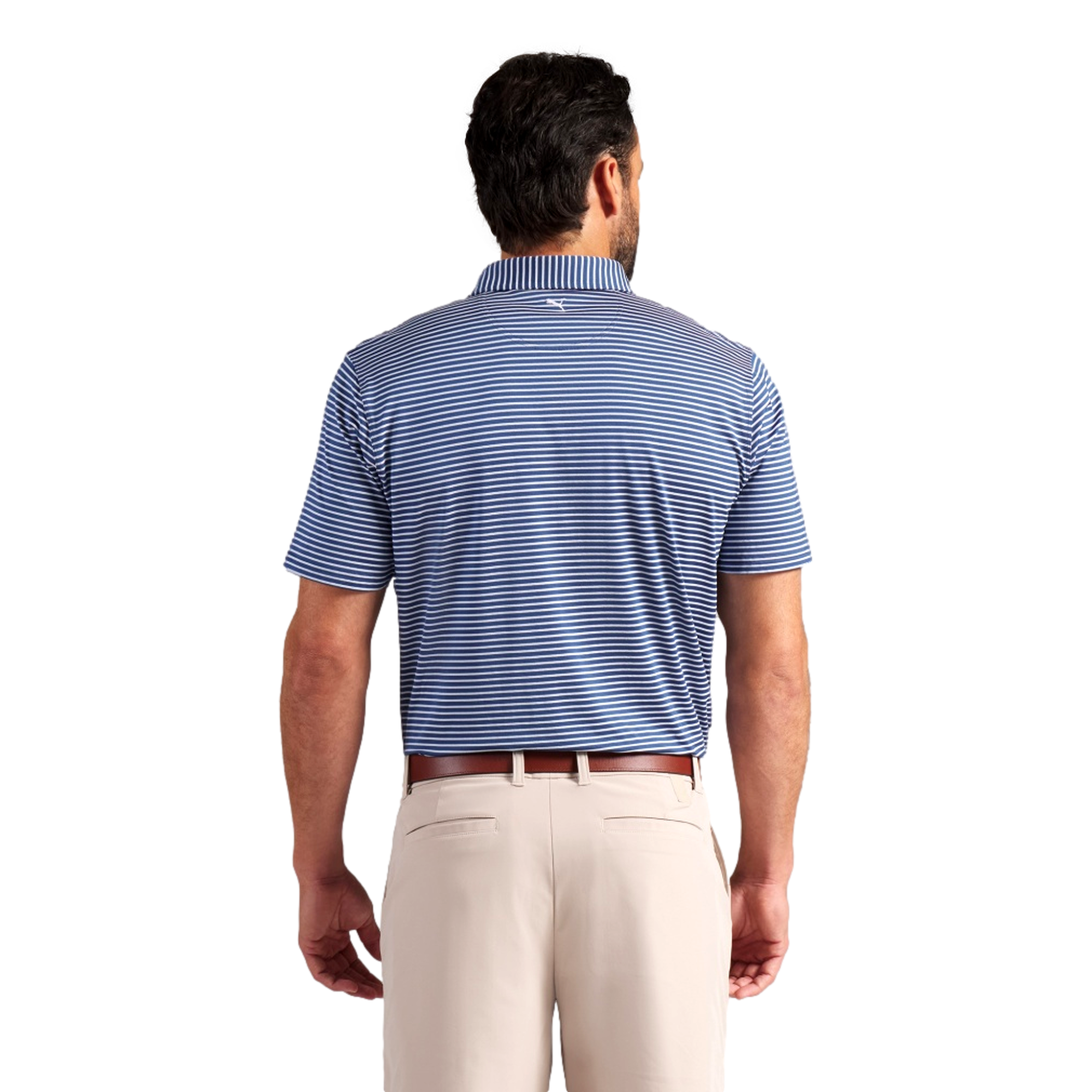 MATTR Brrr Stripe Men's Short Sleeve Golf Polo Shirt
