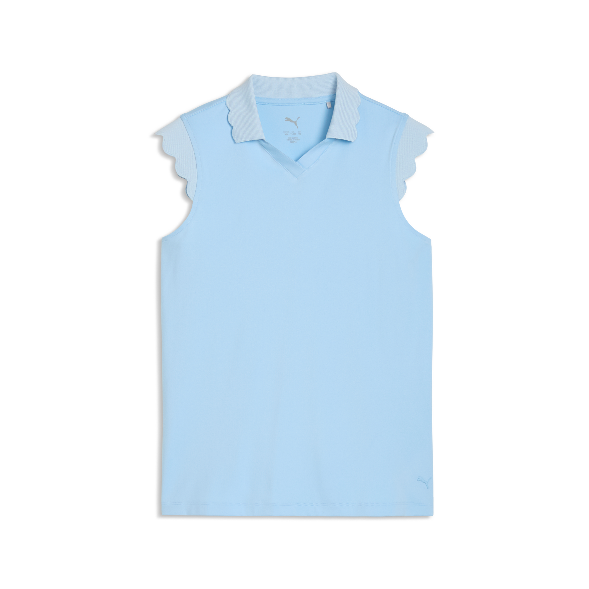 Girl's Cloudspun Scallop Sleeveless Golf Polo Shirt