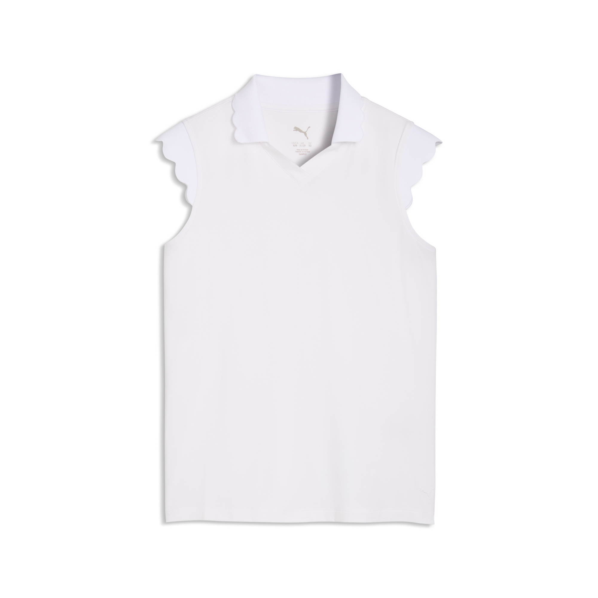 Girl's Cloudspun Scallop Sleeveless Golf Polo Shirt