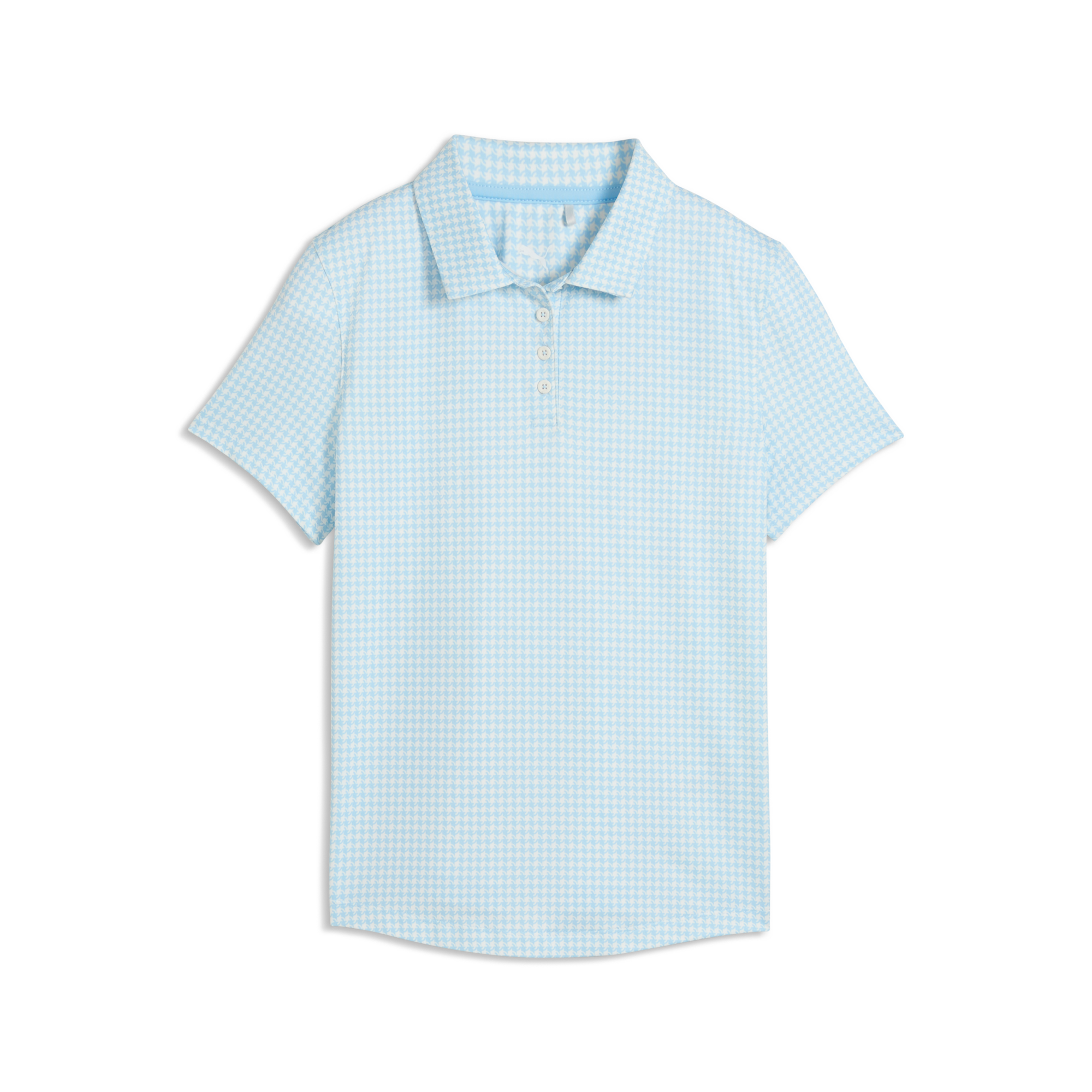Girls Cloudspun Check Short Sleeve Golf Polo Shirt