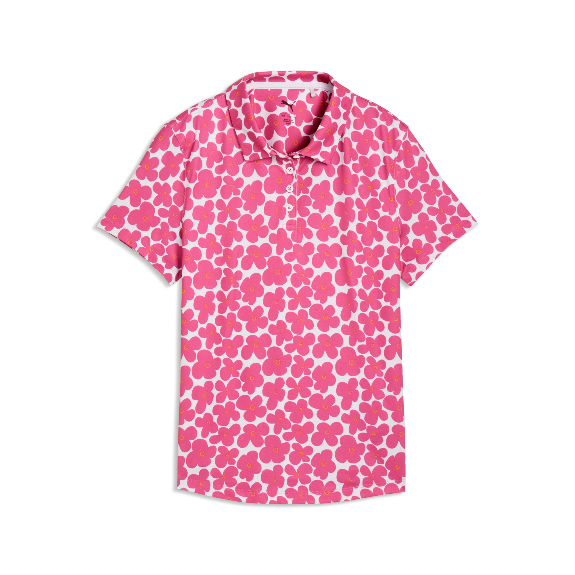 Girls Cloudspun Floral Short Sleeve Golf Polo Shirt