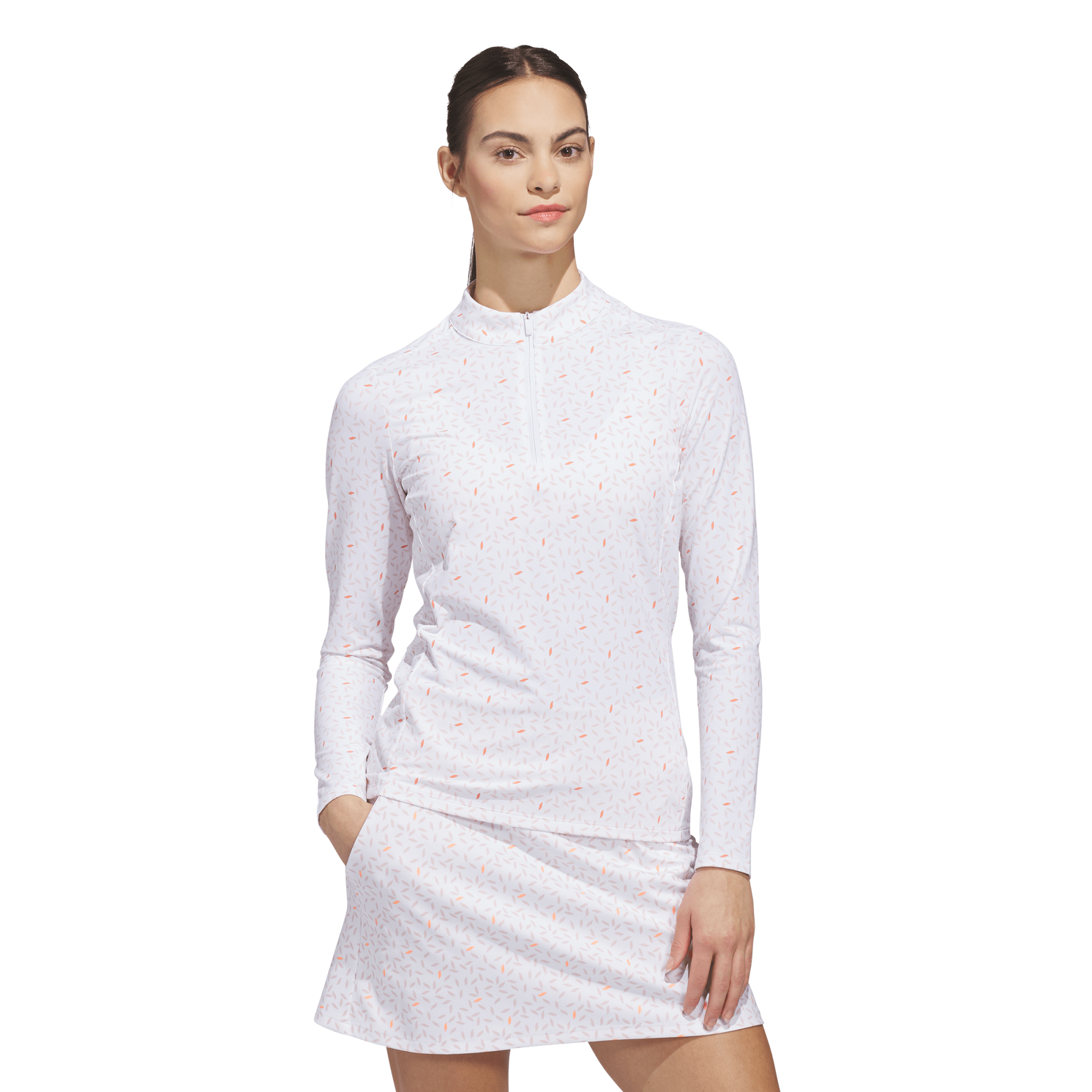 Ultimate365 Printed Women's Mock Golf Quarter Zip