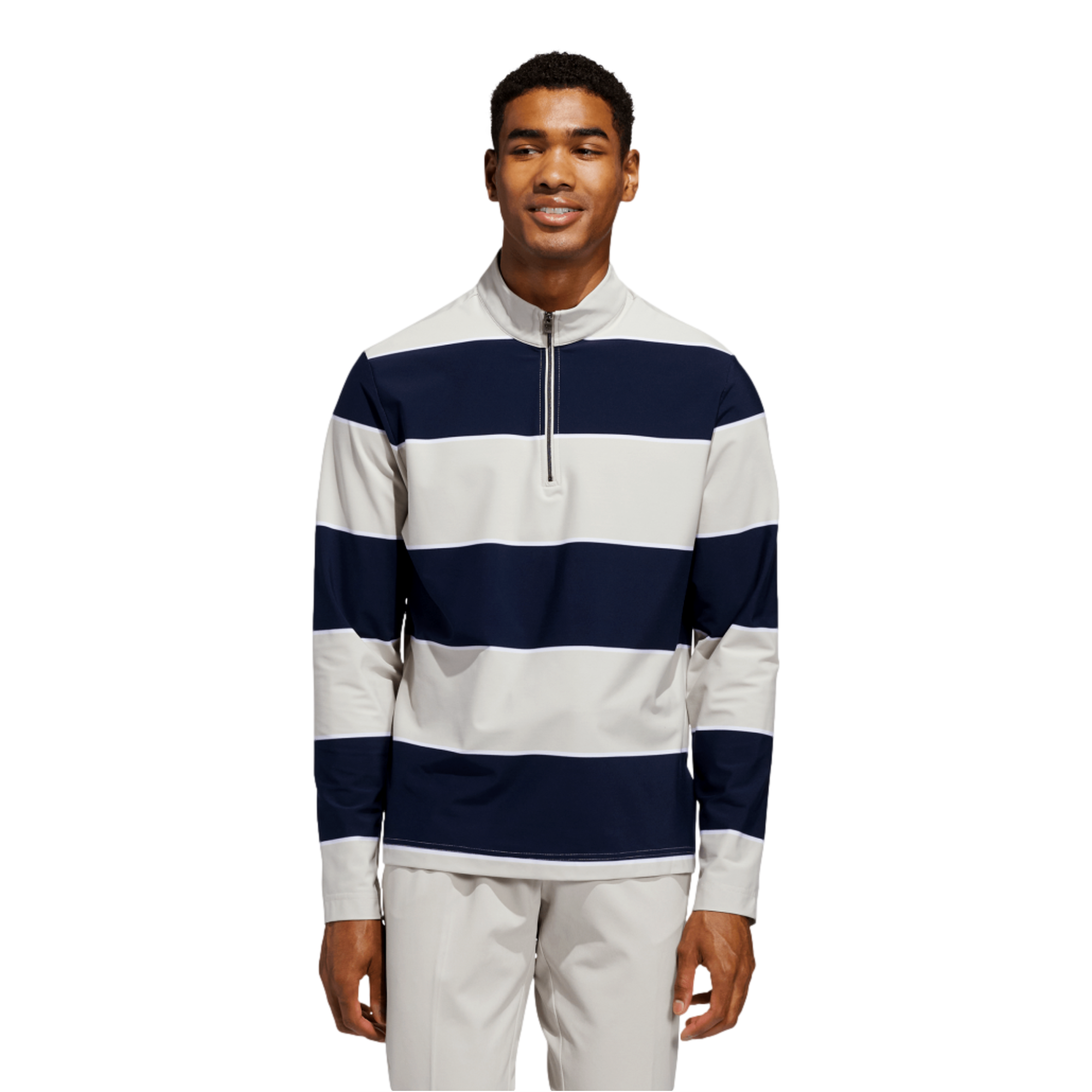 Ultimate 365 Rugby Striped Men's Long Sleeve Golf Polo Shirt