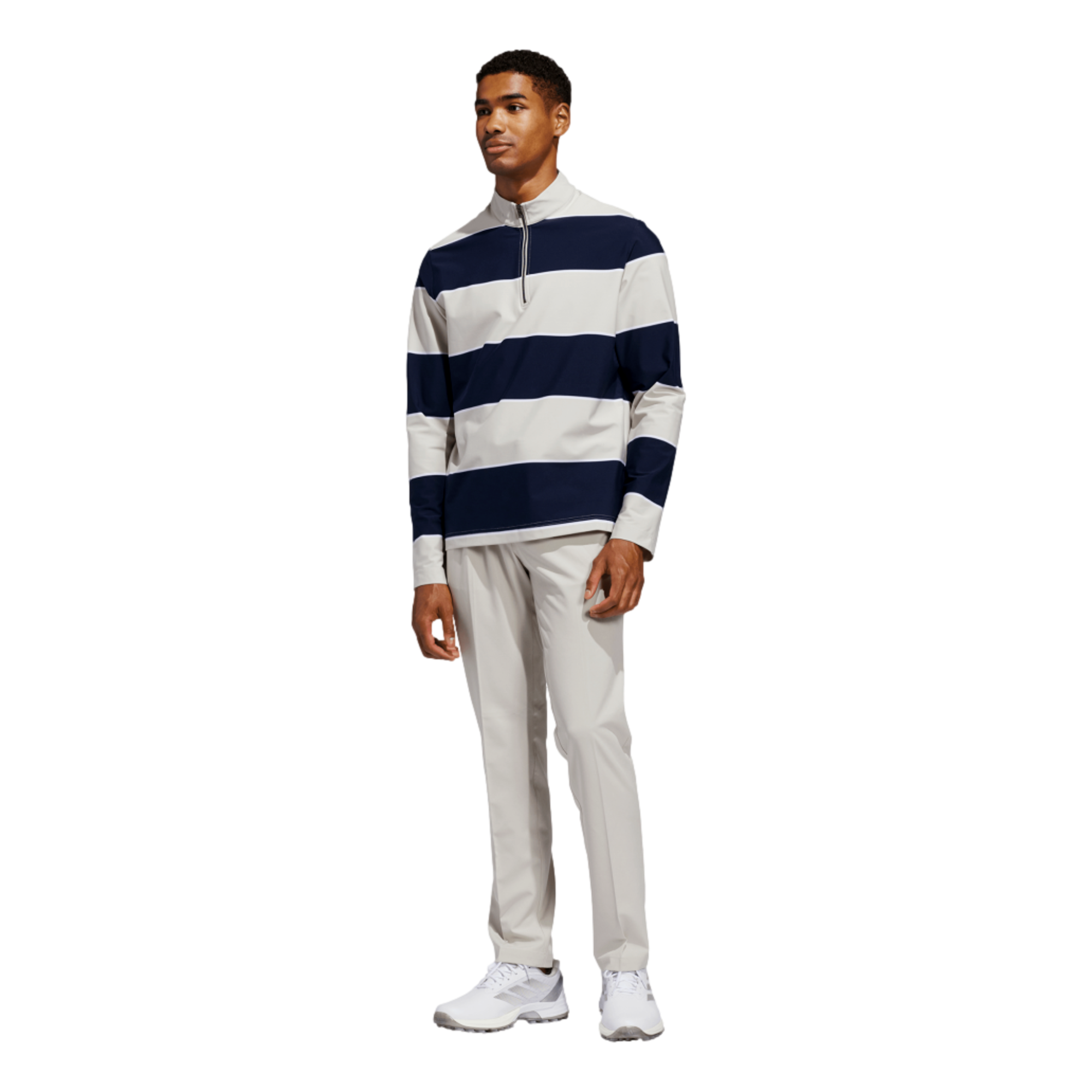 Ultimate 365 Rugby Striped Men's Long Sleeve Golf Polo Shirt