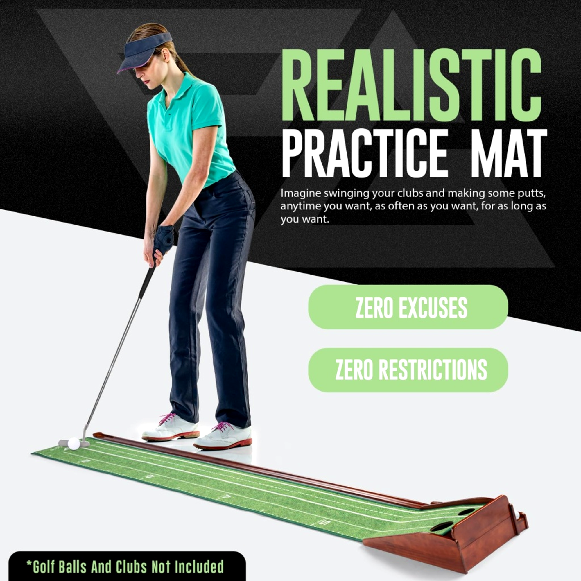 Palladium Golf Putting Mat Trainer - Thumbnail 5