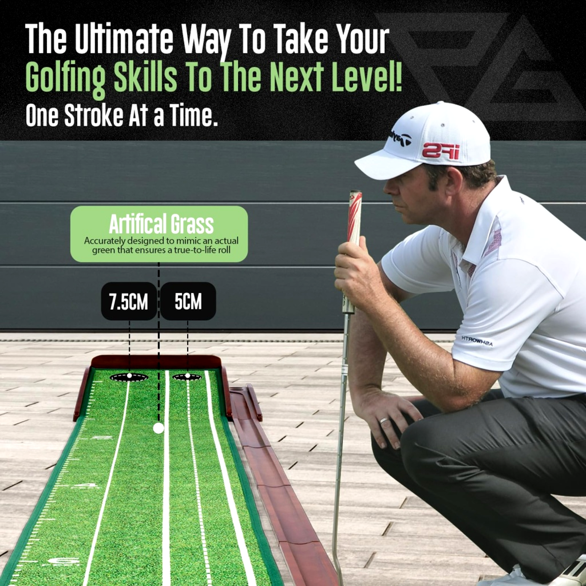 Palladium Golf Putting Mat Trainer - Thumbnail 4