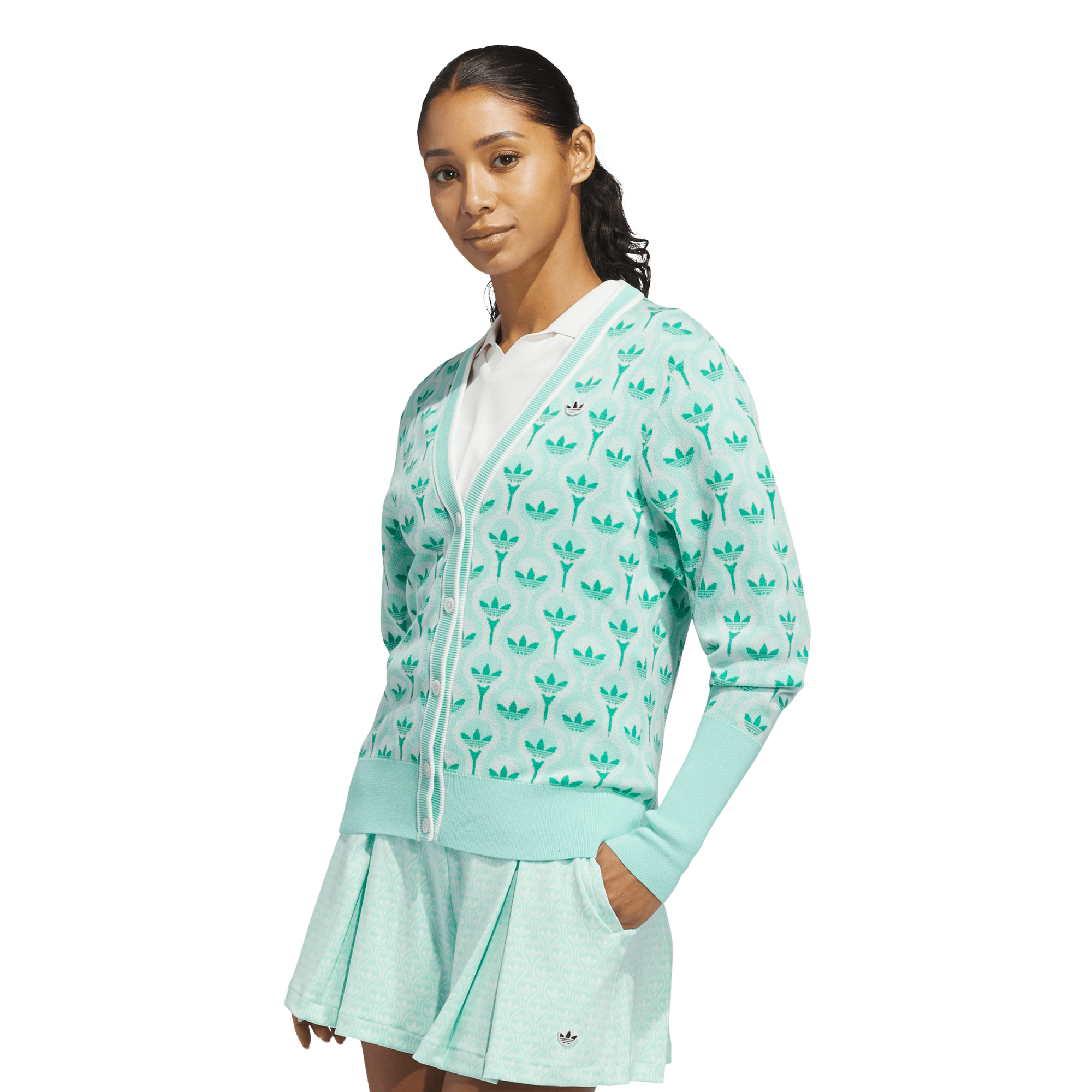 Originals All Over Women's Golf Cardigan Sweater