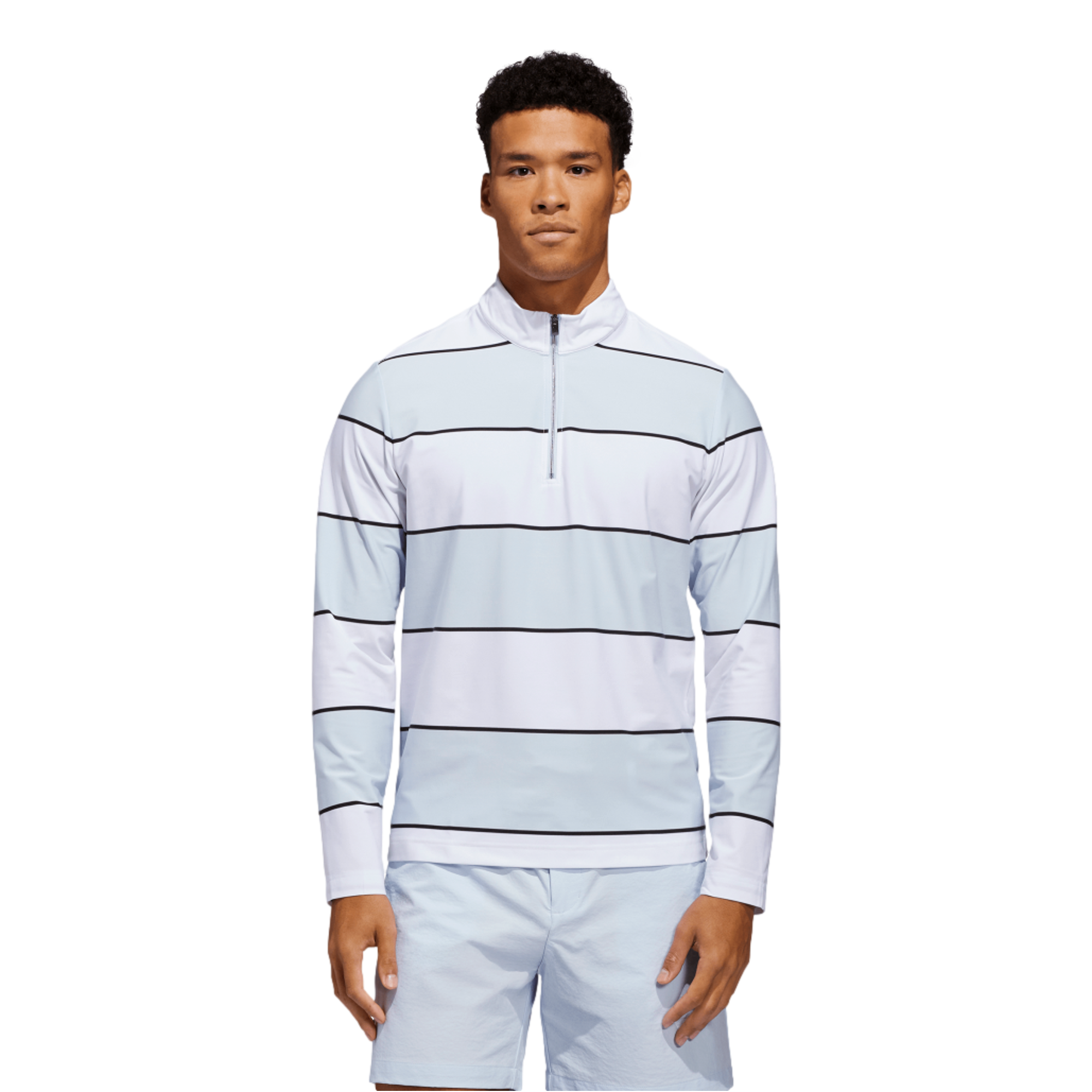 Ultimate 365Striped Long Sleeve Men's Golf Rugby Polo Shirt