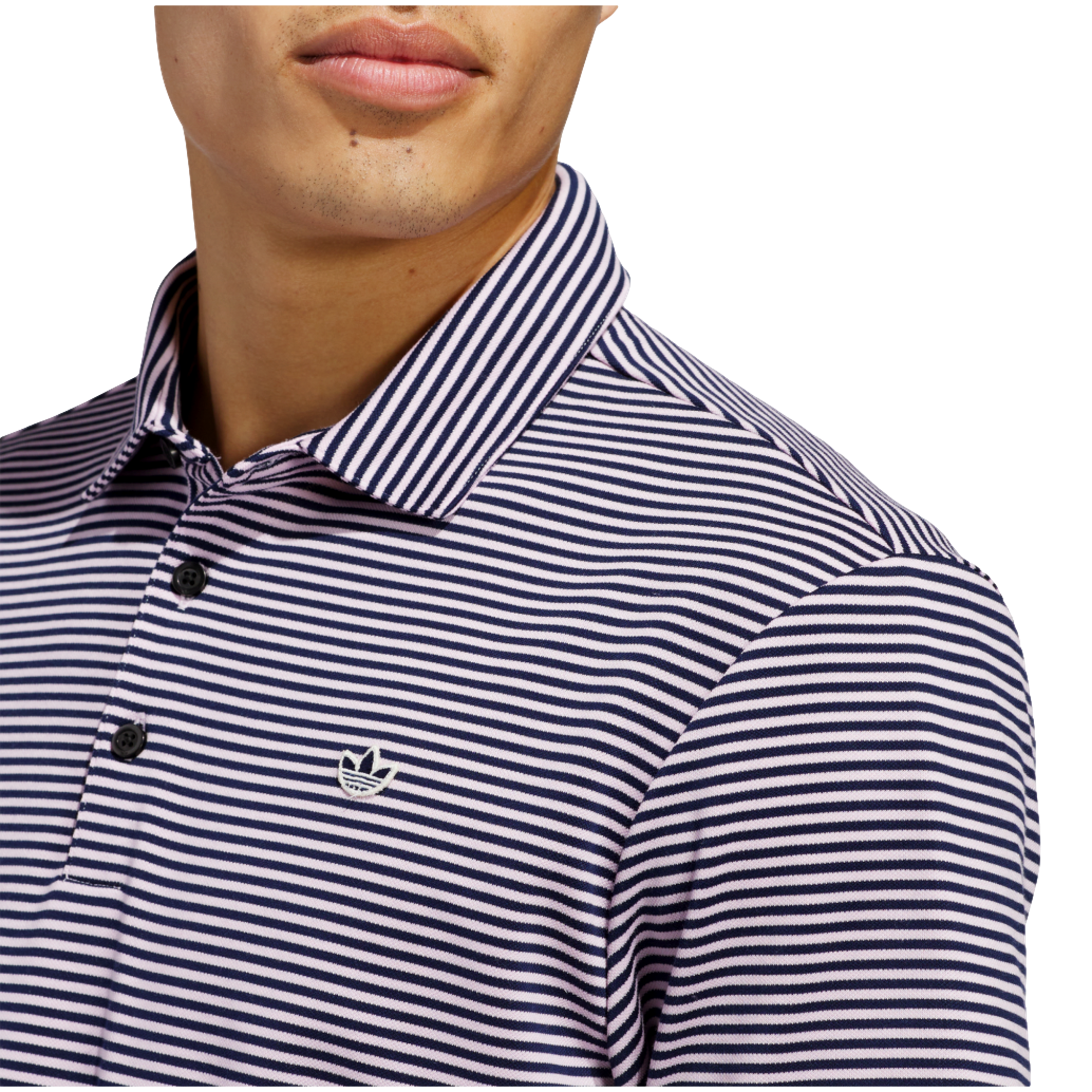 Stripe Pique Men's Short Sleeve Golf Polo Shirt