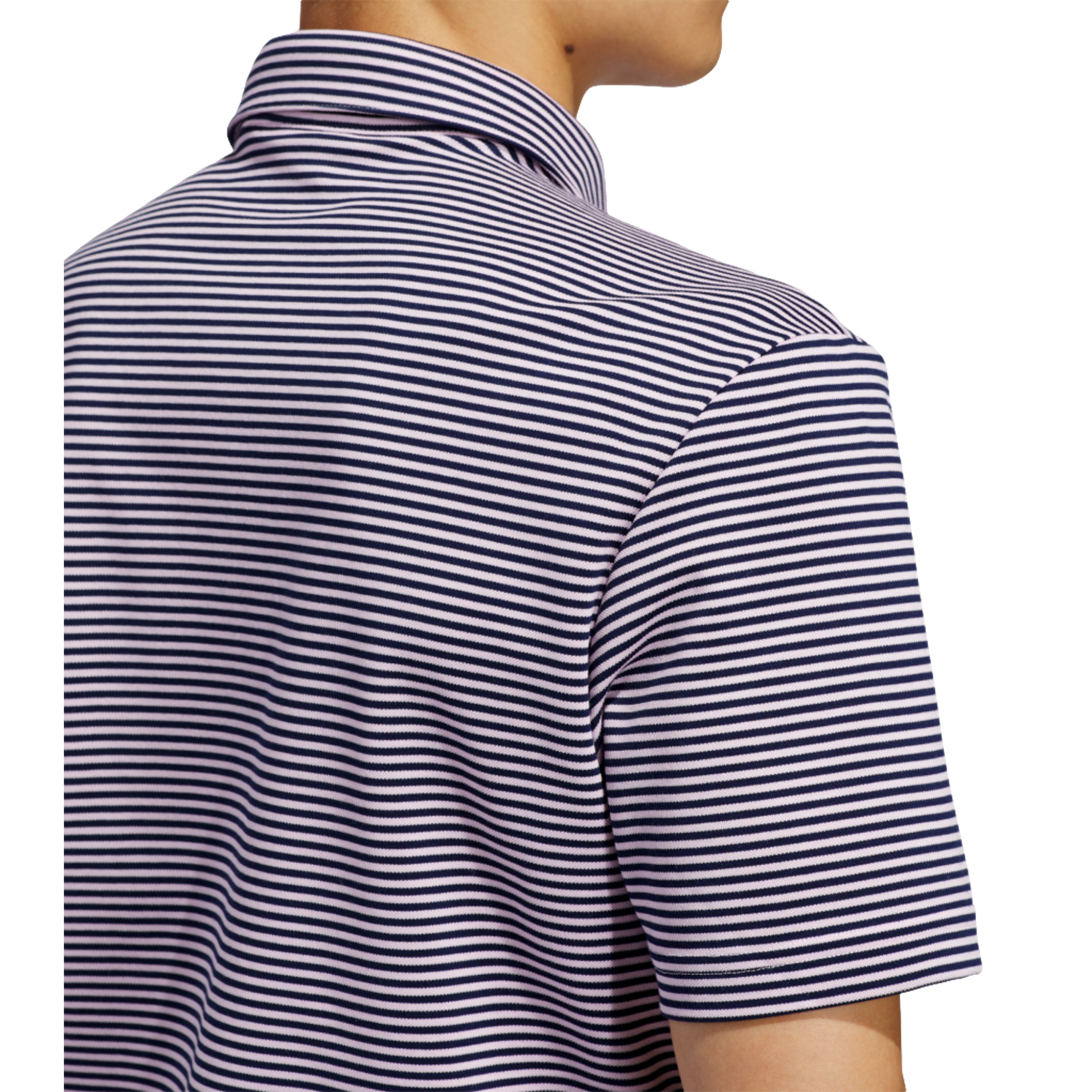 Stripe Pique Men's Short Sleeve Golf Polo Shirt