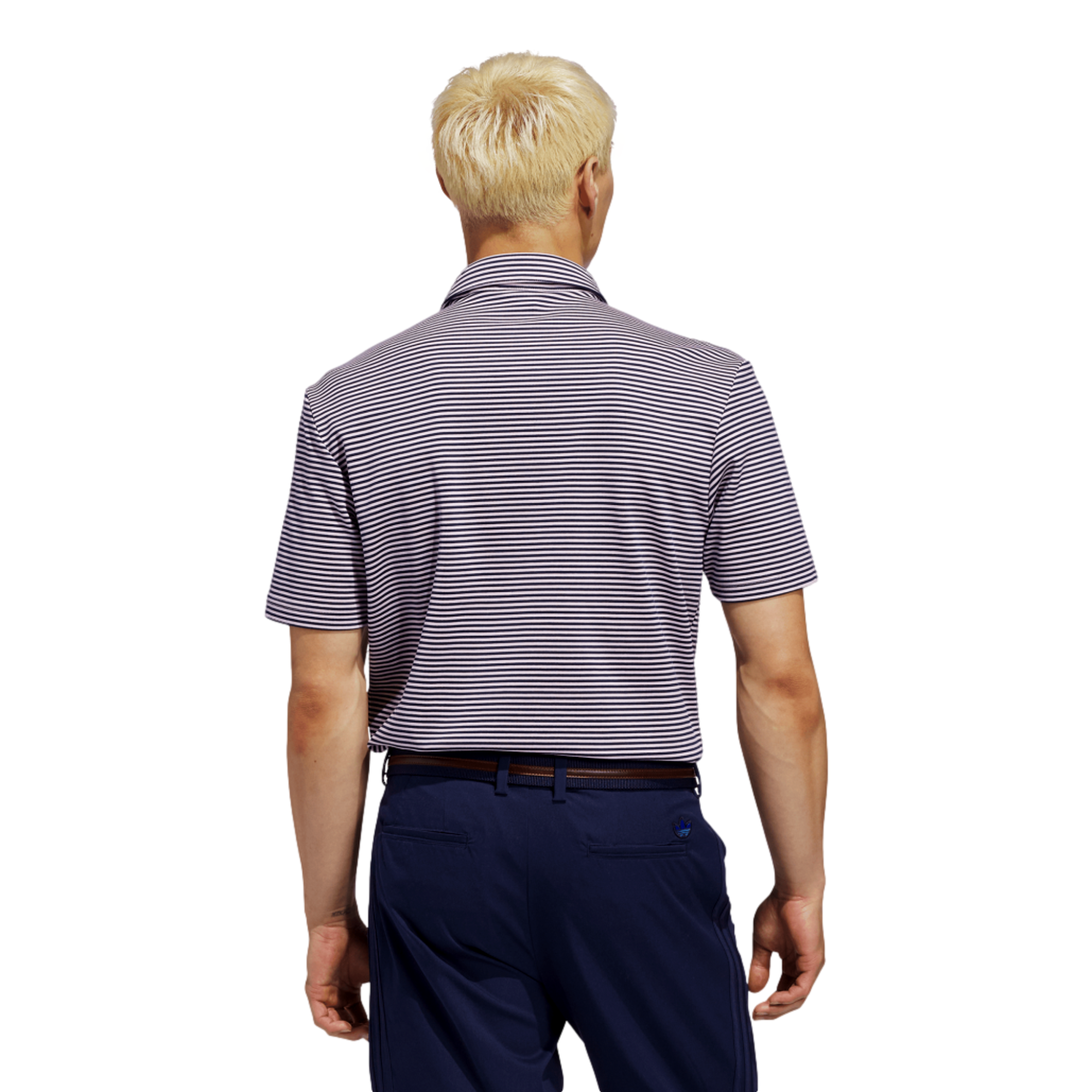 Stripe Pique Men's Short Sleeve Golf Polo Shirt