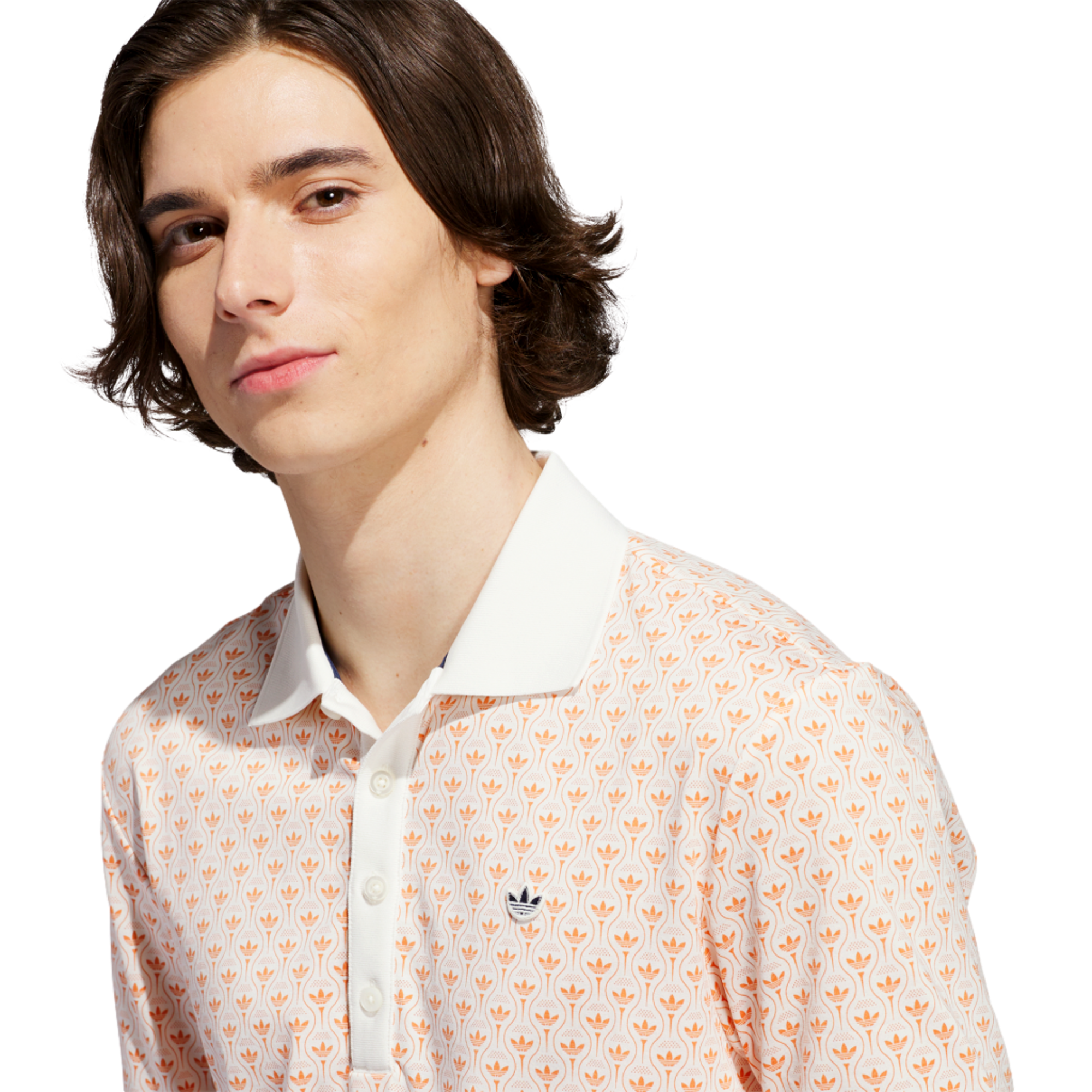 Originals All Over Trefoil Men's Short Sleeve Golf Polo Shirt