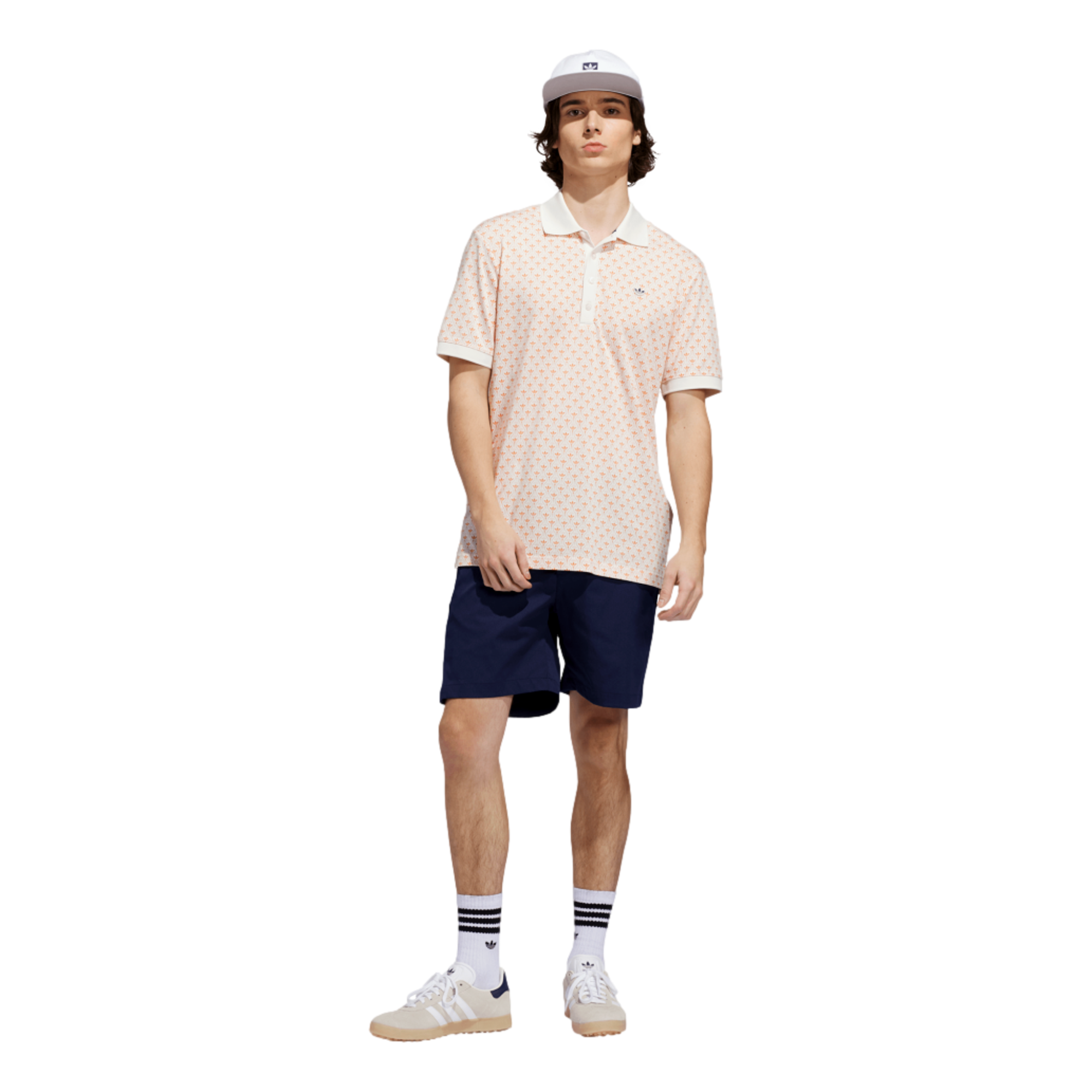 Originals All Over Trefoil Men's Short Sleeve Golf Polo Shirt