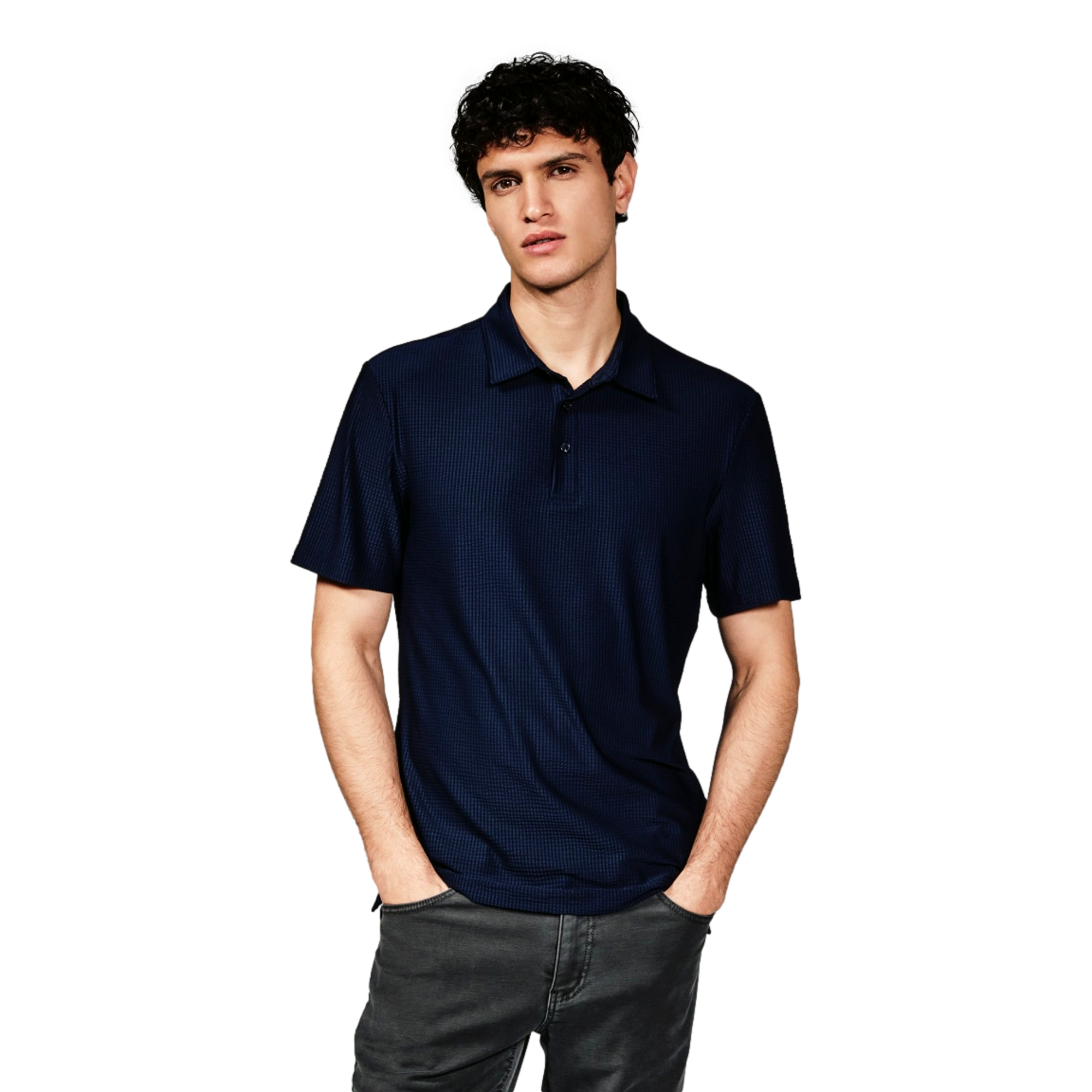 Classic Seersucker Marlowe Men's Short Sleeve Golf Polo Shirt