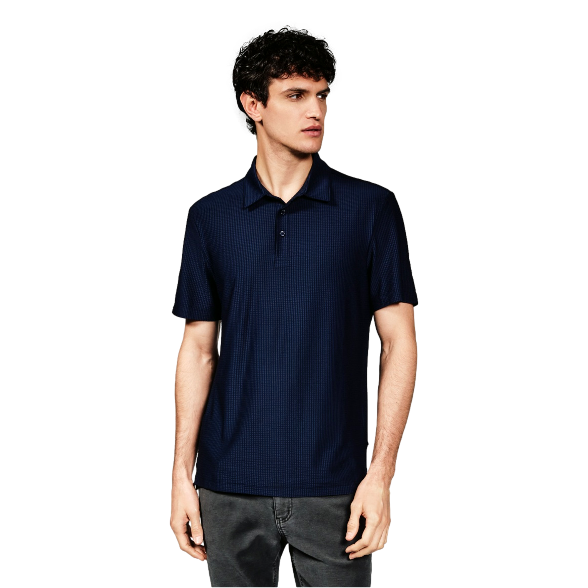Classic Seersucker Marlowe Men's Short Sleeve Golf Polo Shirt