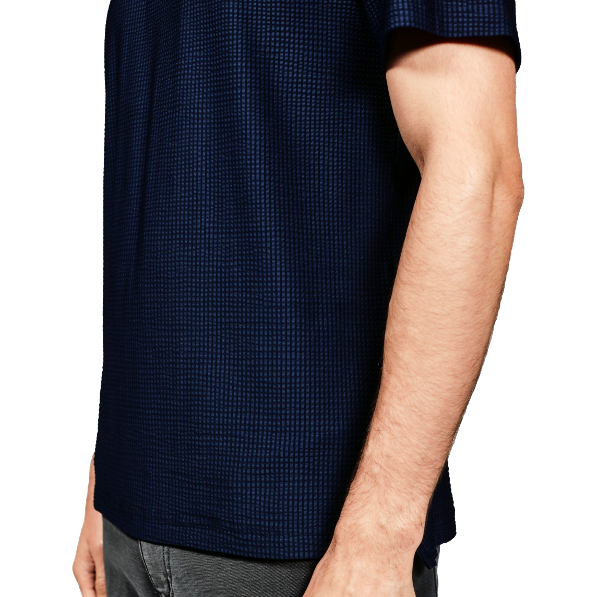 Classic Seersucker Marlowe Men's Short Sleeve Golf Polo Shirt