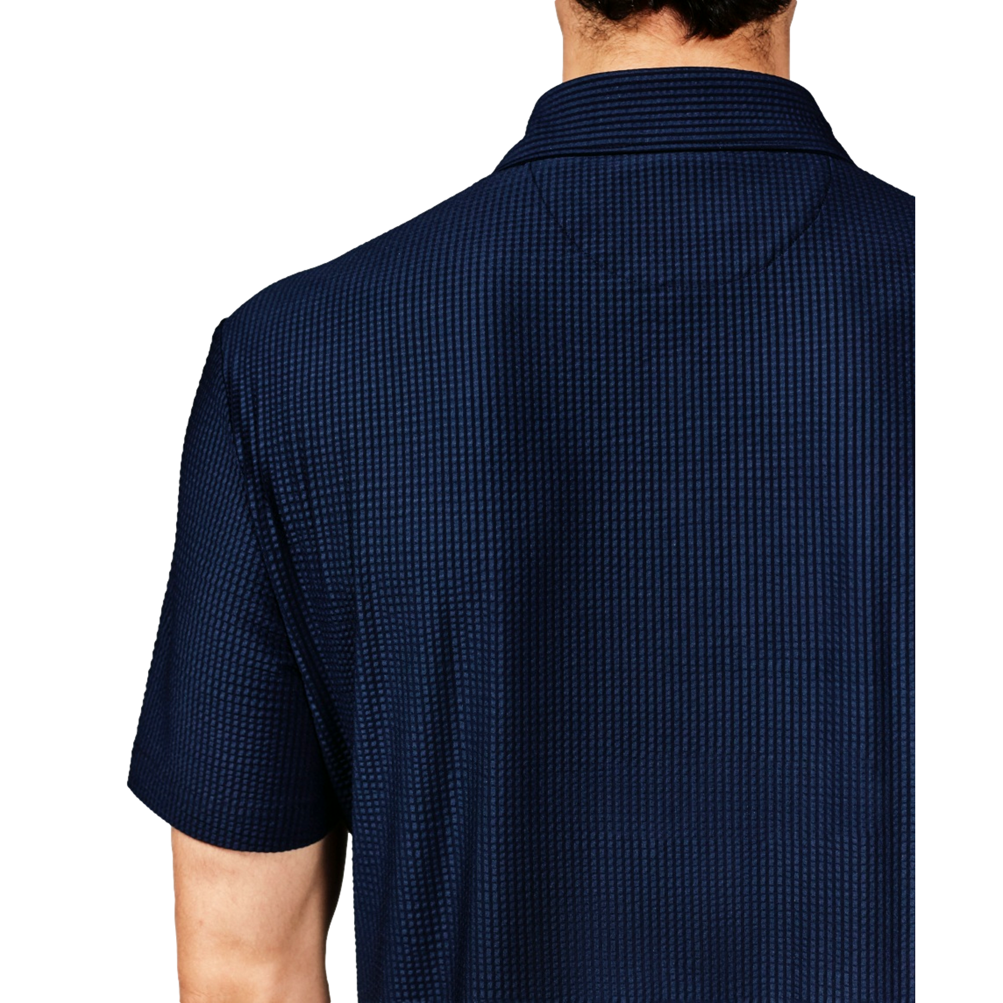 Classic Seersucker Marlowe Men's Short Sleeve Golf Polo Shirt