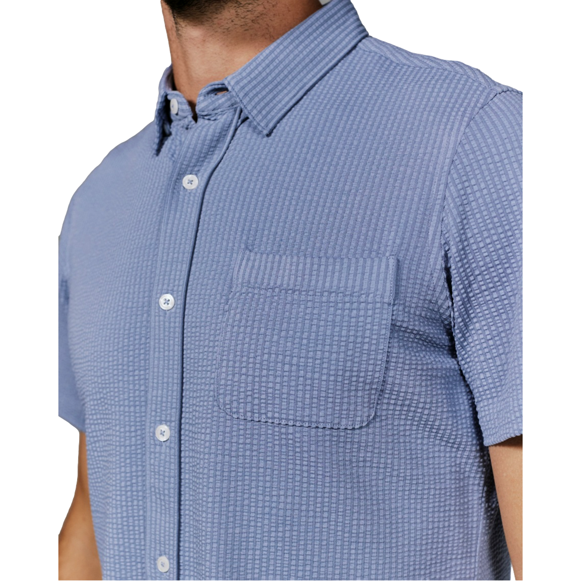 Seersucker Men's Bennet Short Sleeve Golf Polo Shirt