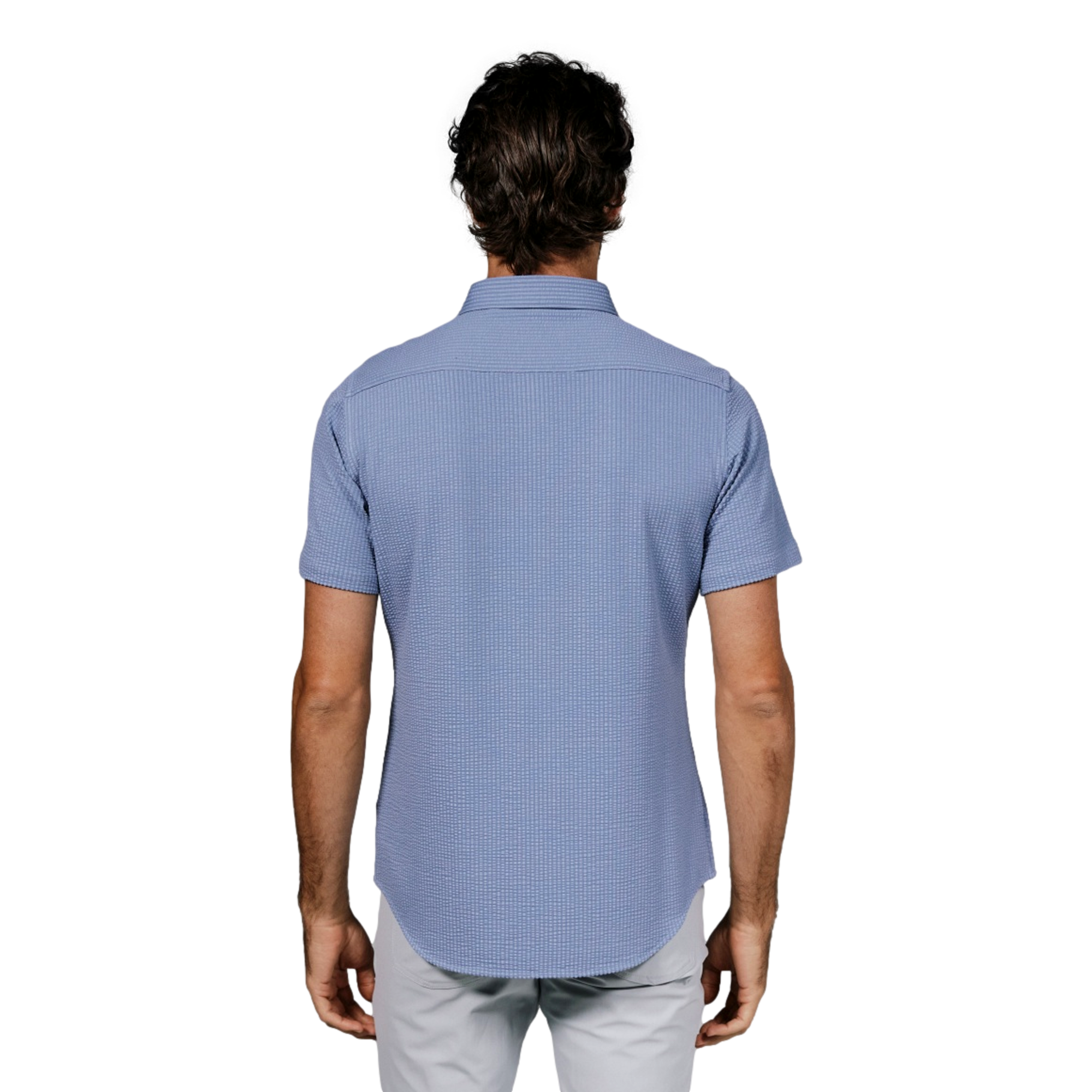 Seersucker Men's Bennet Short Sleeve Golf Polo Shirt