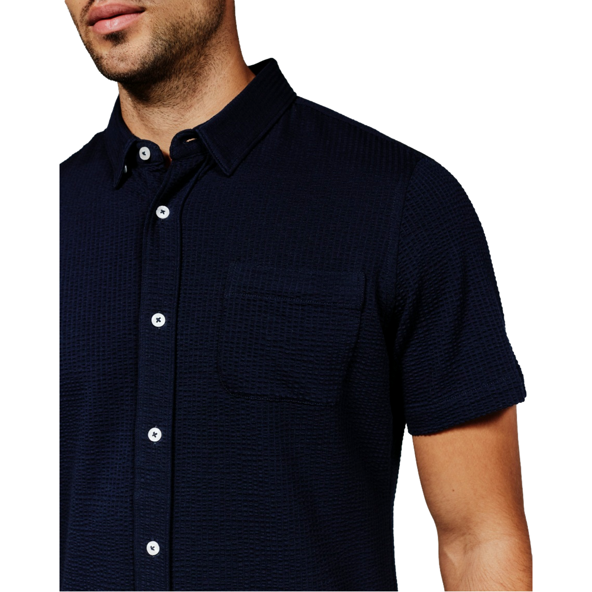 Seersucker Men's Bennet Short Sleeve Golf Polo Shirt