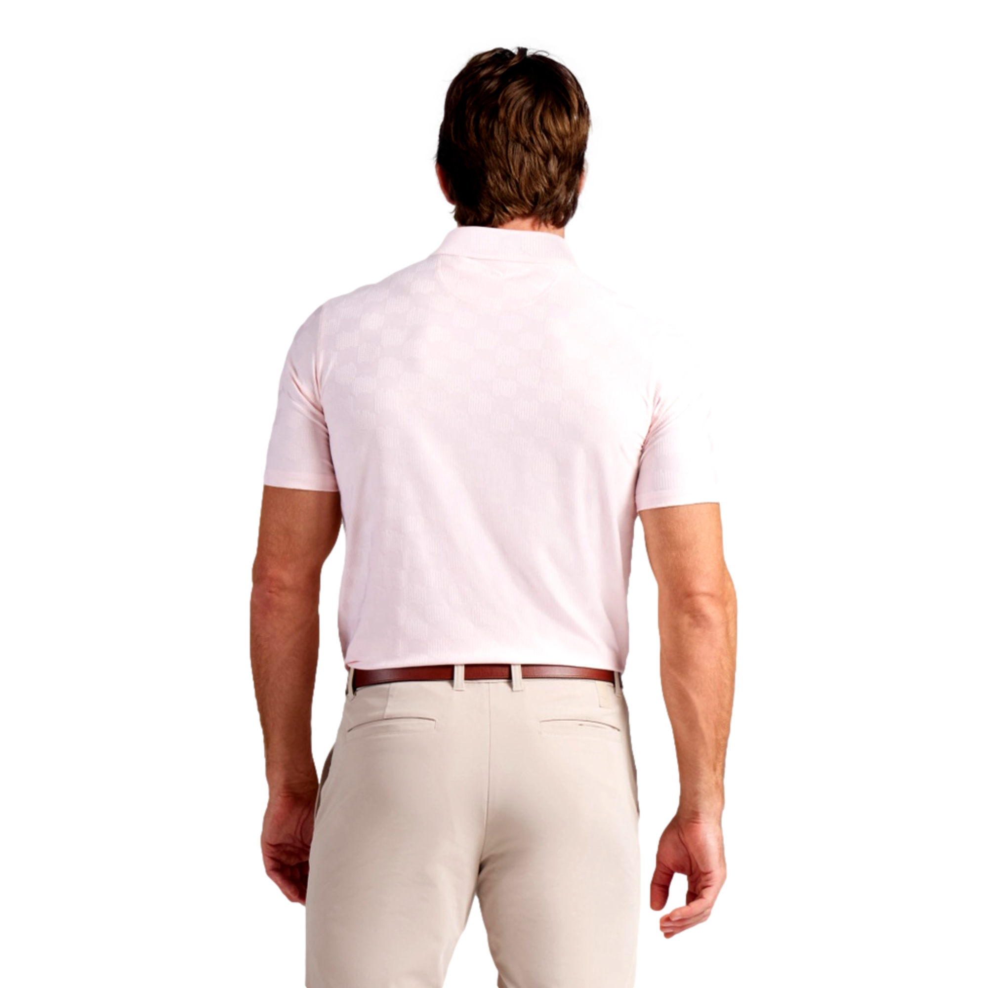 MATTR Check Jacquard Men's Golf Polo Shirt
