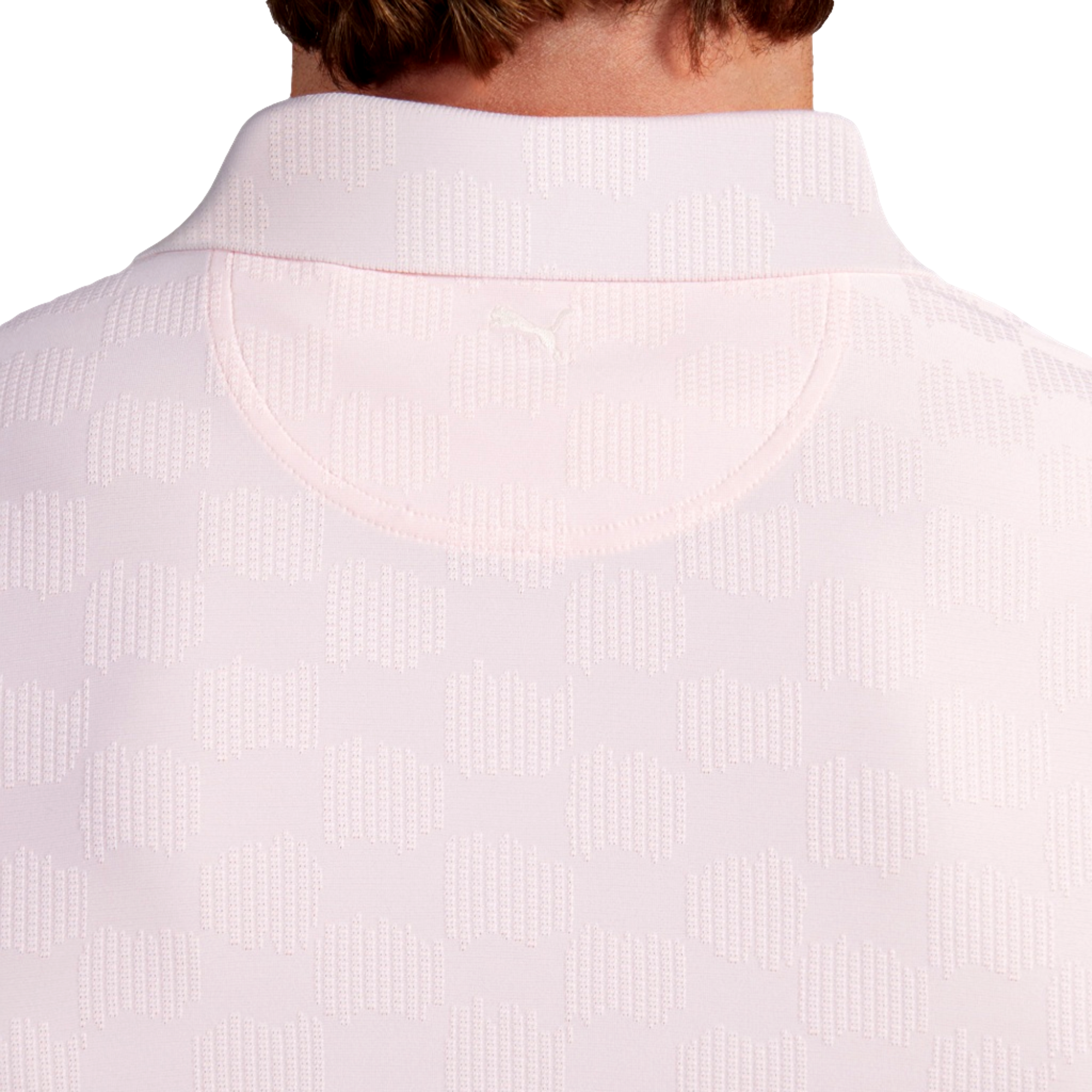 MATTR Check Jacquard Men's Golf Polo Shirt