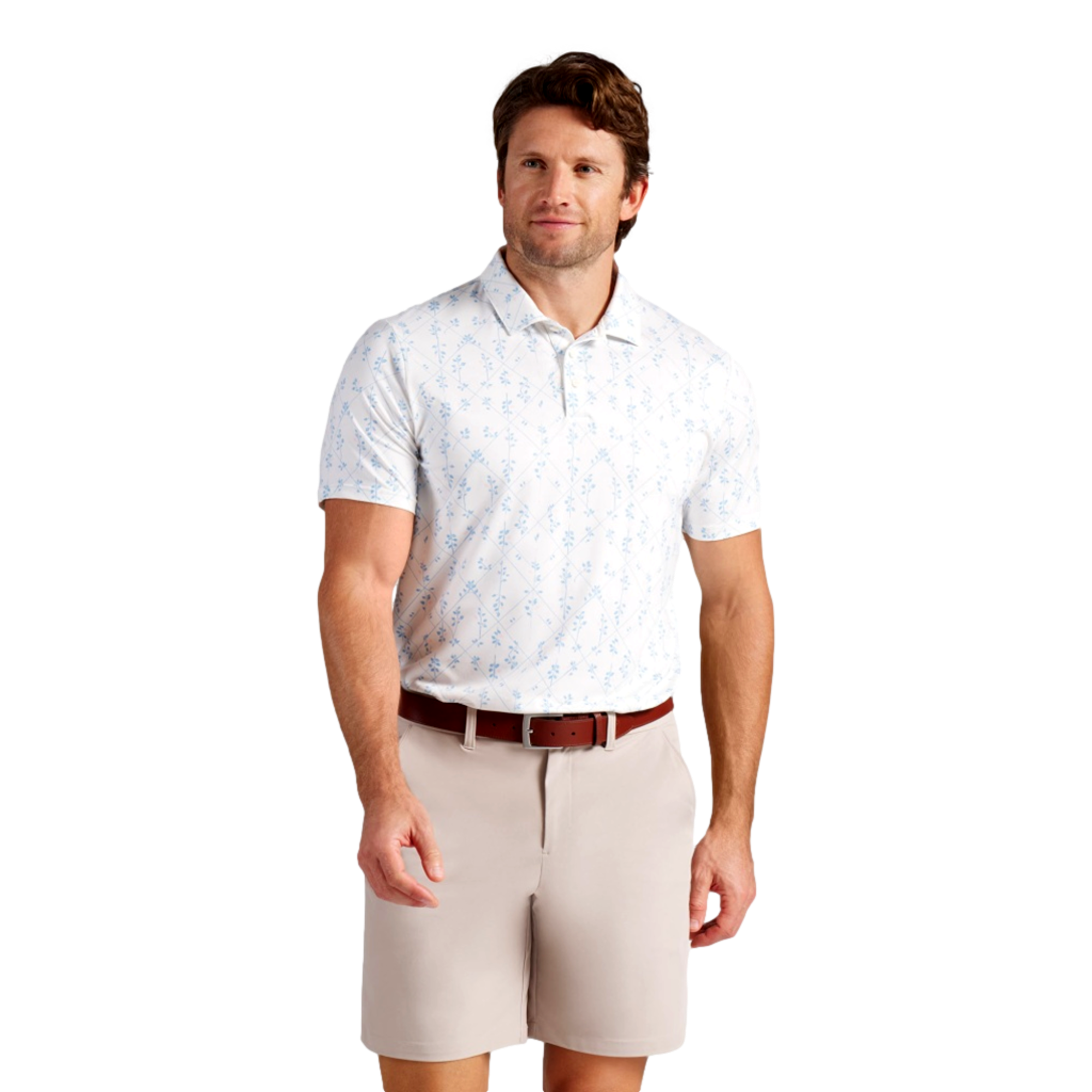 CLOUDSPUN Argle Bloom Men's Golf Polo Shirt