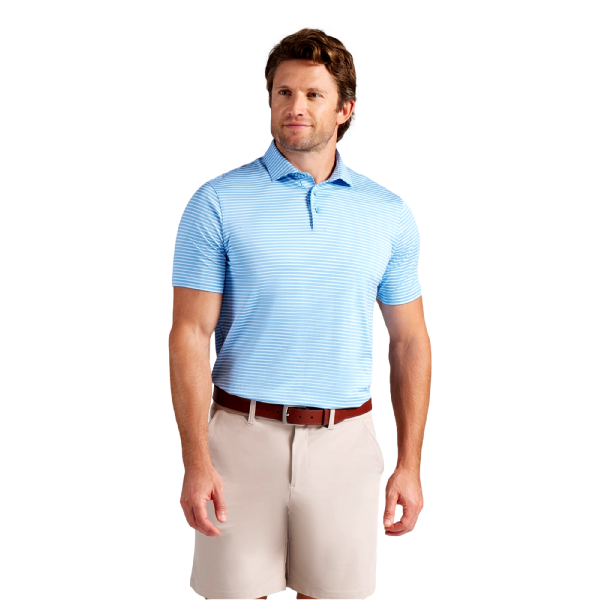 MATTR Brrr Stripe Men's Golf Polo Shirt