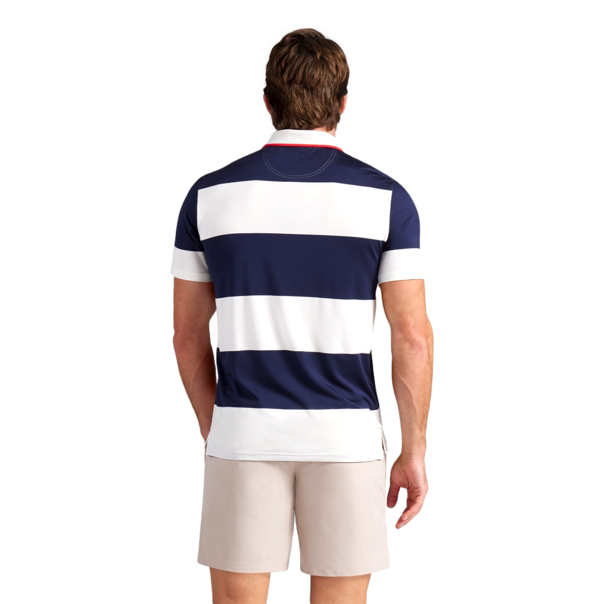CLOUDSPUN Rugby Striped Men's Golf Polo Shirt