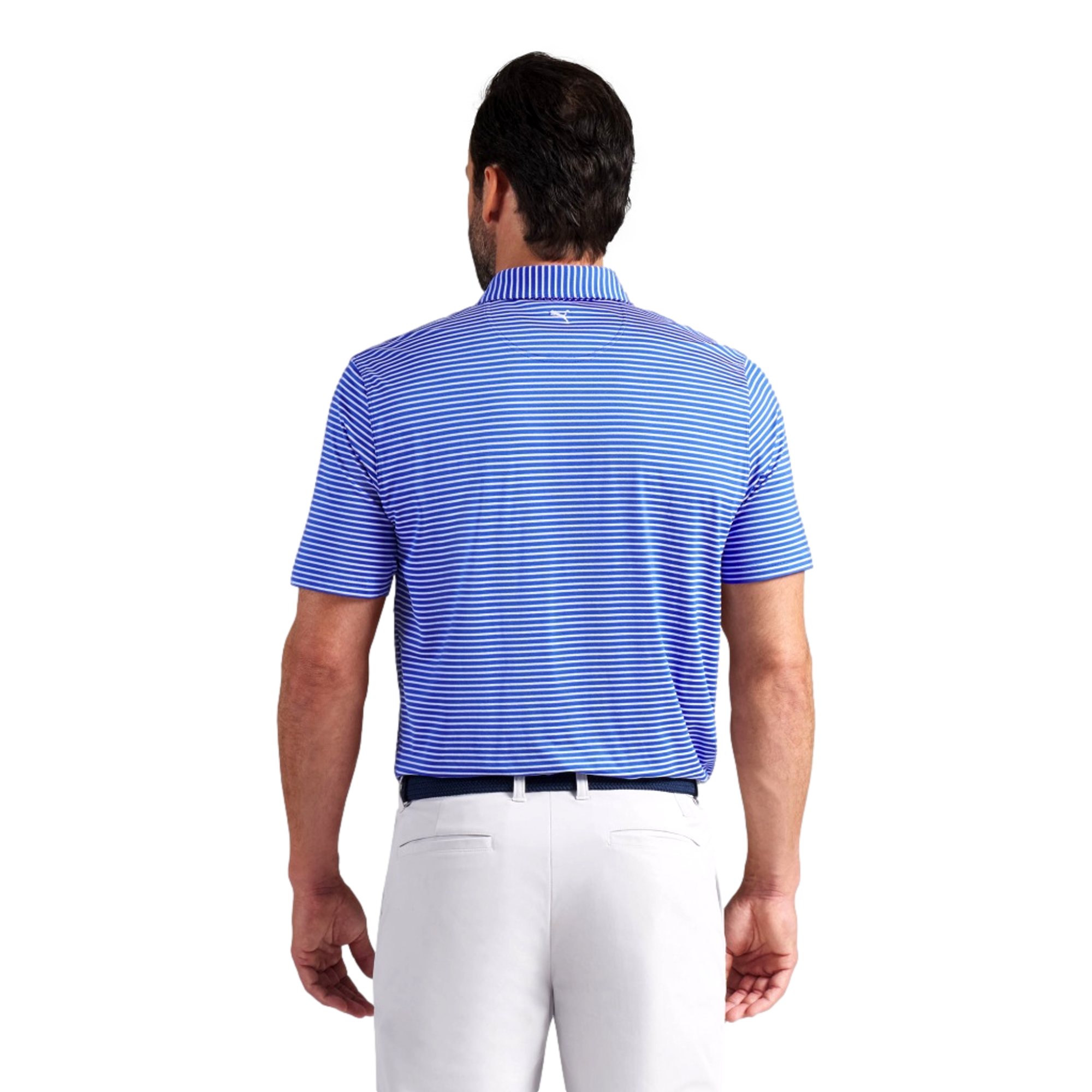 MATTR Brr Striped Men's Golf Polo Shirt