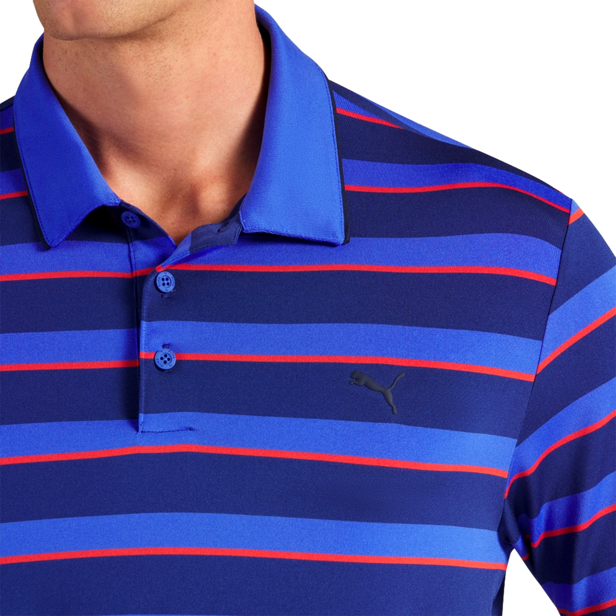 CLOUDSPUN Striped Men's Golf Polo Shirt