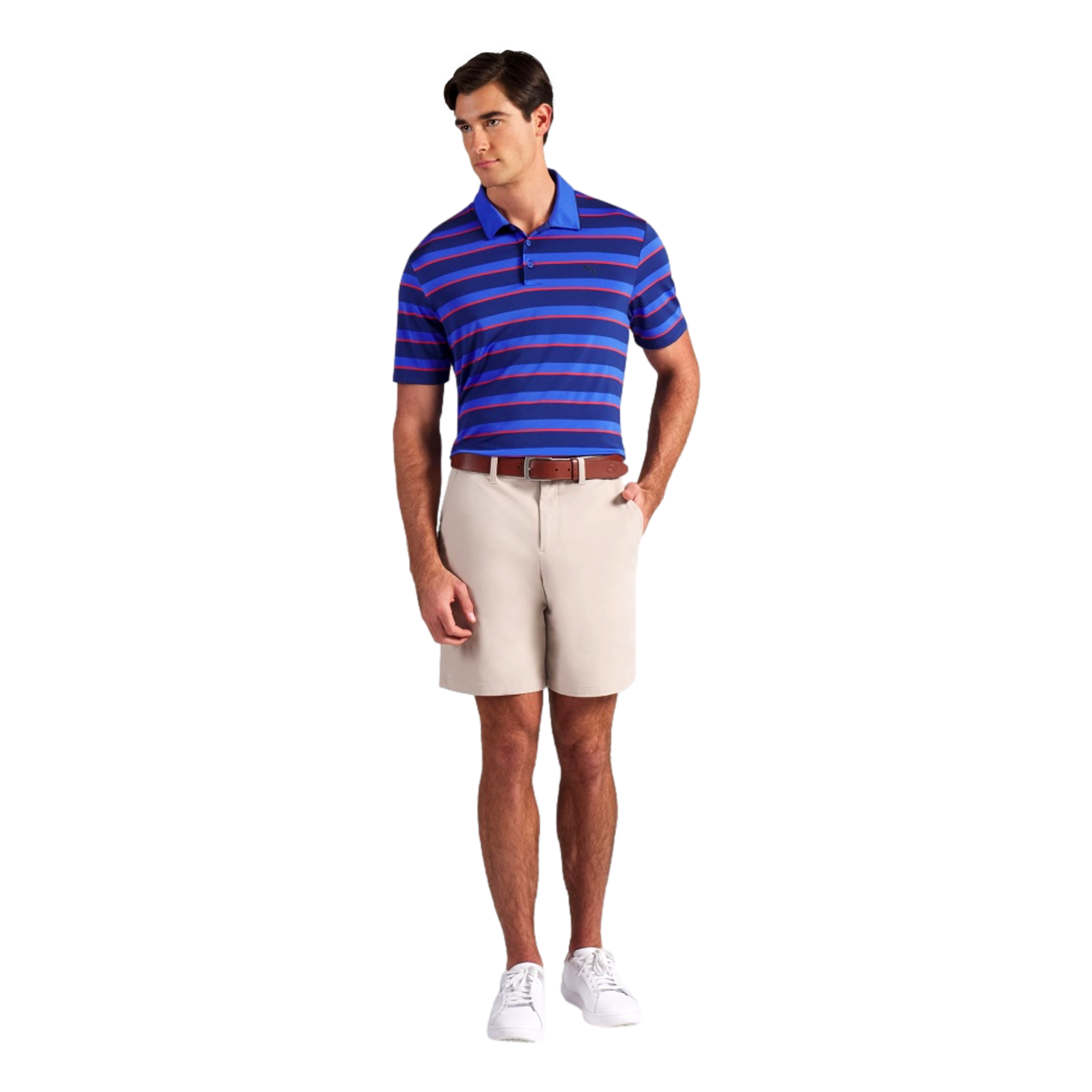 CLOUDSPUN Striped Men's Golf Polo Shirt