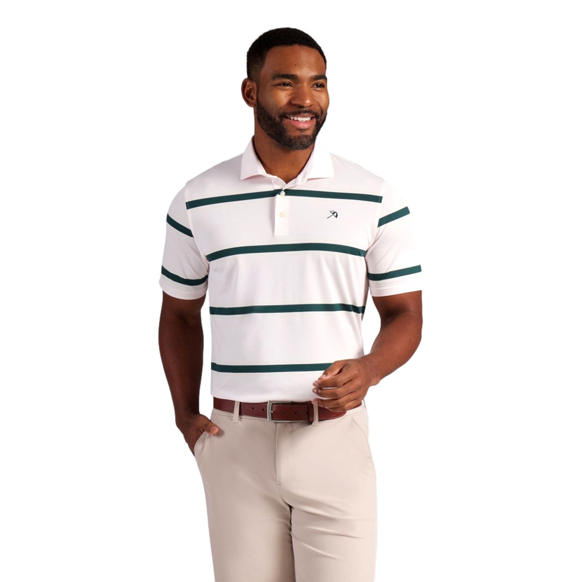 PUMA x AP Pique Striped Men's Golf Polo Shirt