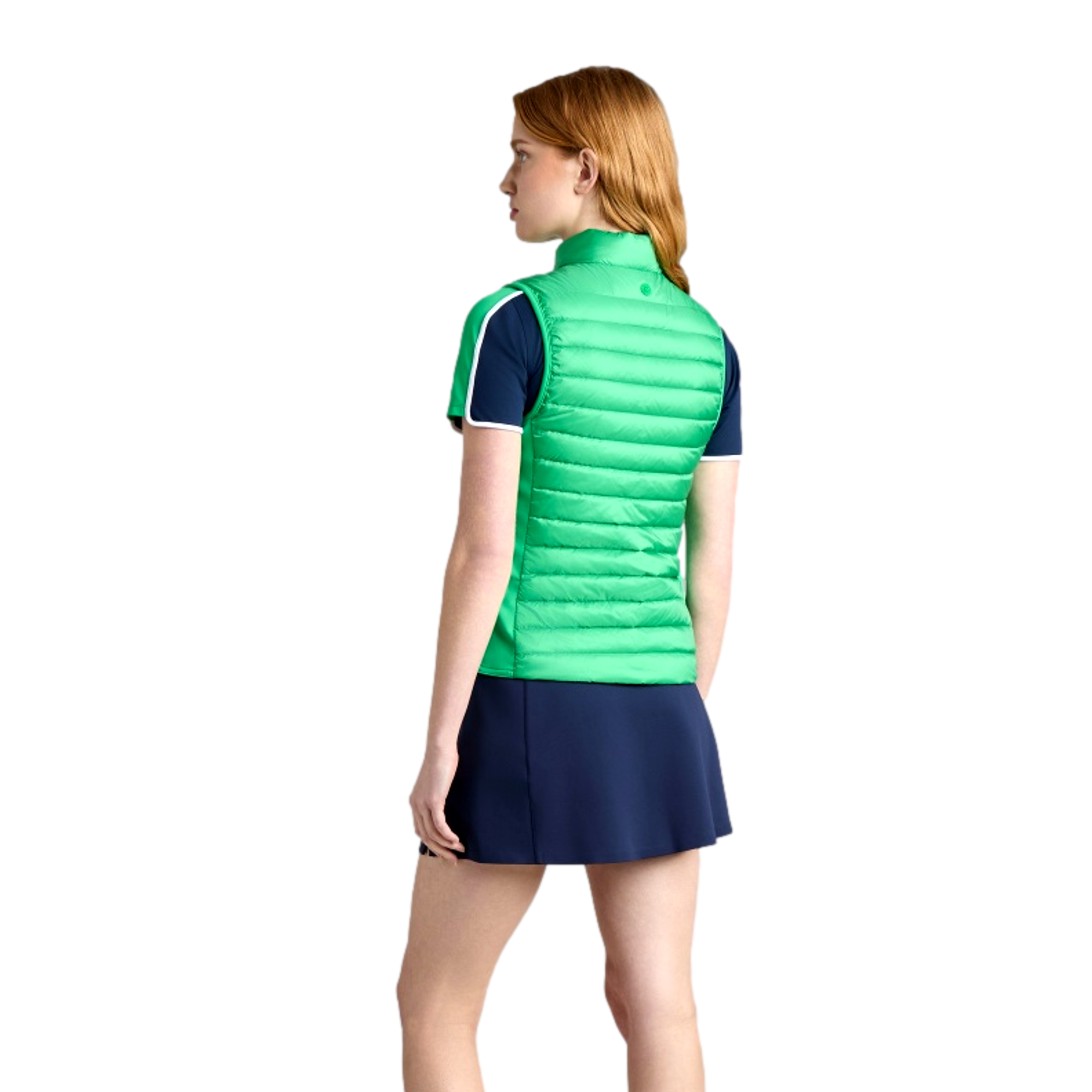 V Down Quilted Tech Women's Golf Vest