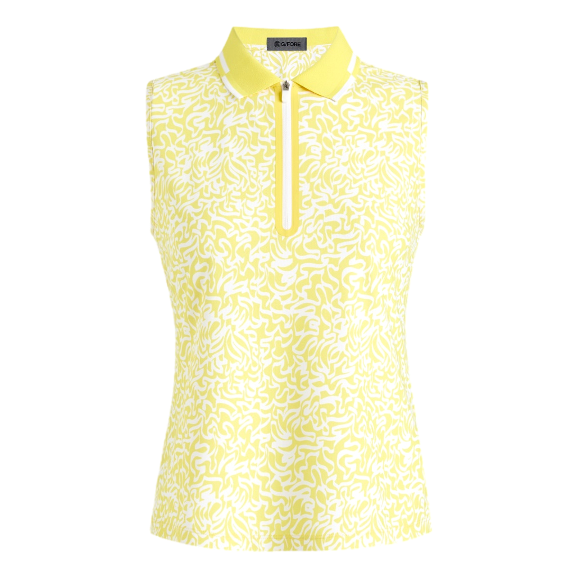 Scribble Tech Pique Women's Sleeveless Golf Polo Shirt