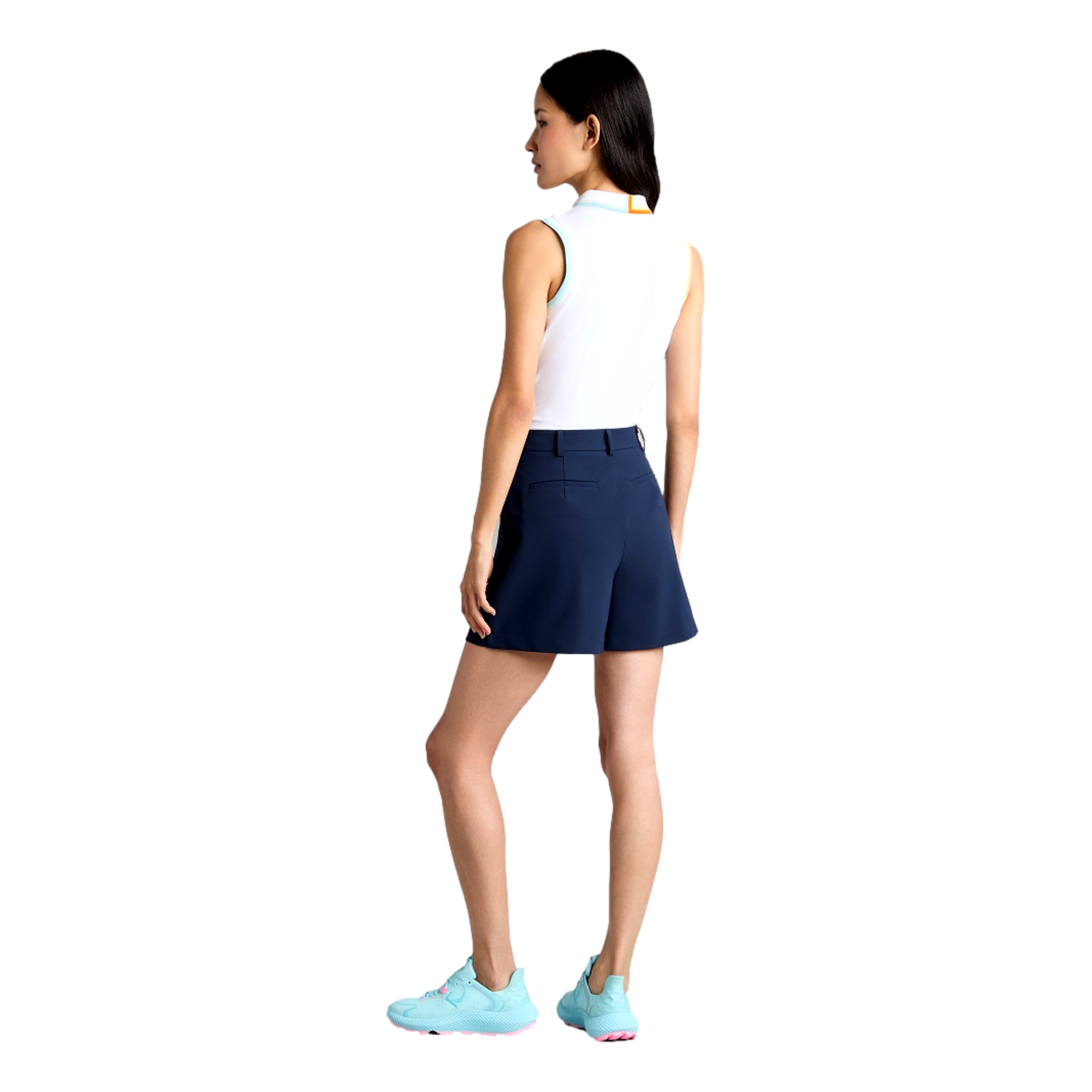 Johnny Collar Rib Women's Sleeveless Golf Polo Shirt