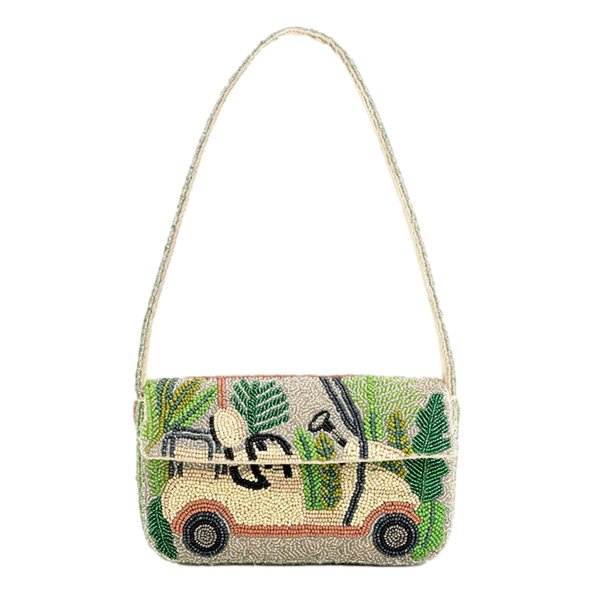 Tropi Golf Cart Beaded Shoulder Bag