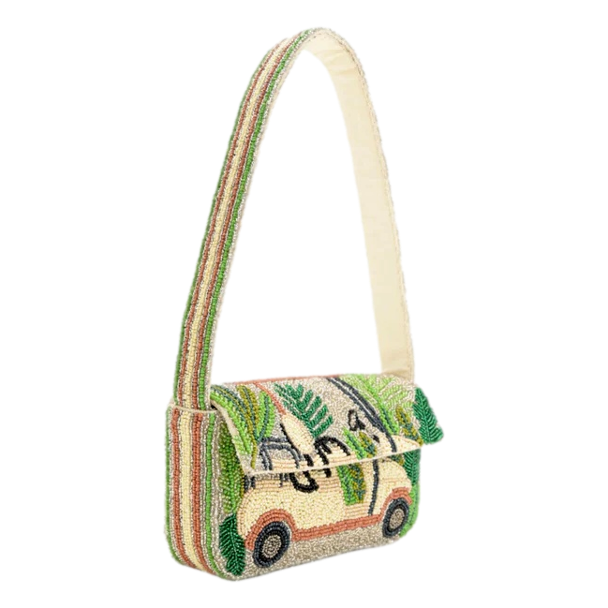 Tropi Golf Cart Beaded Shoulder Bag