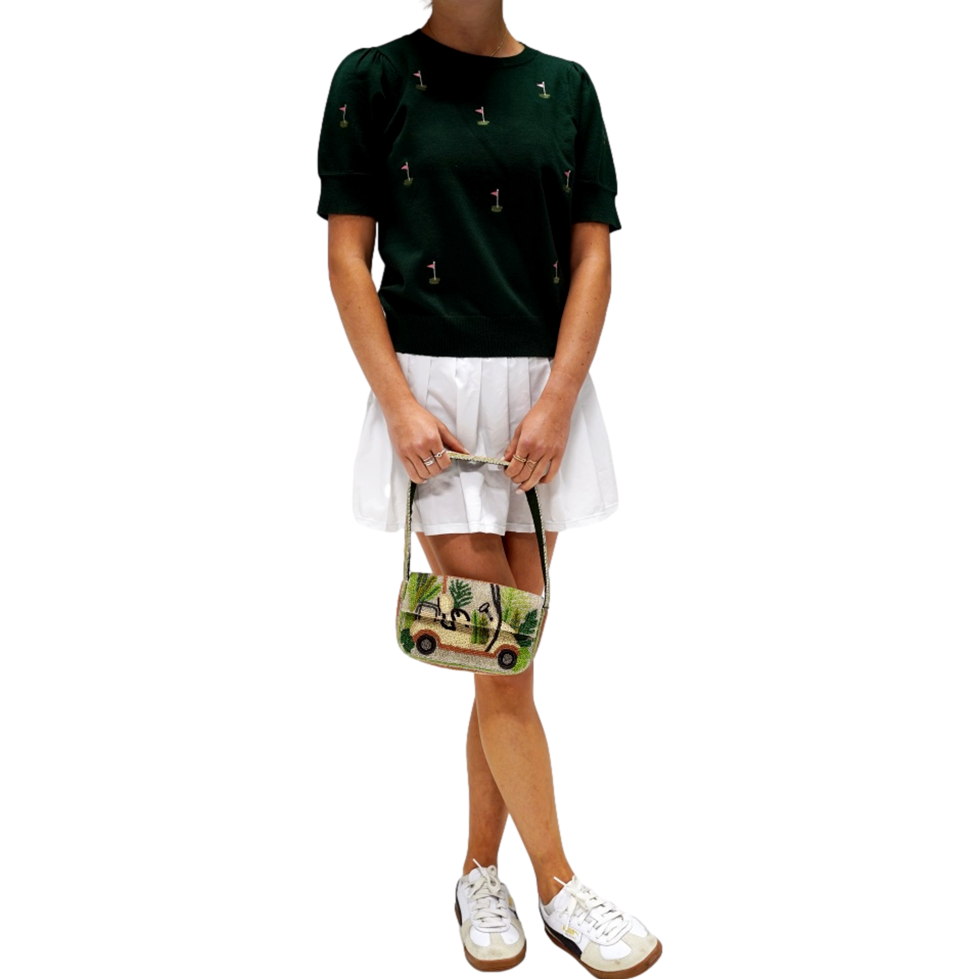 Tropi Golf Cart Beaded Shoulder Bag