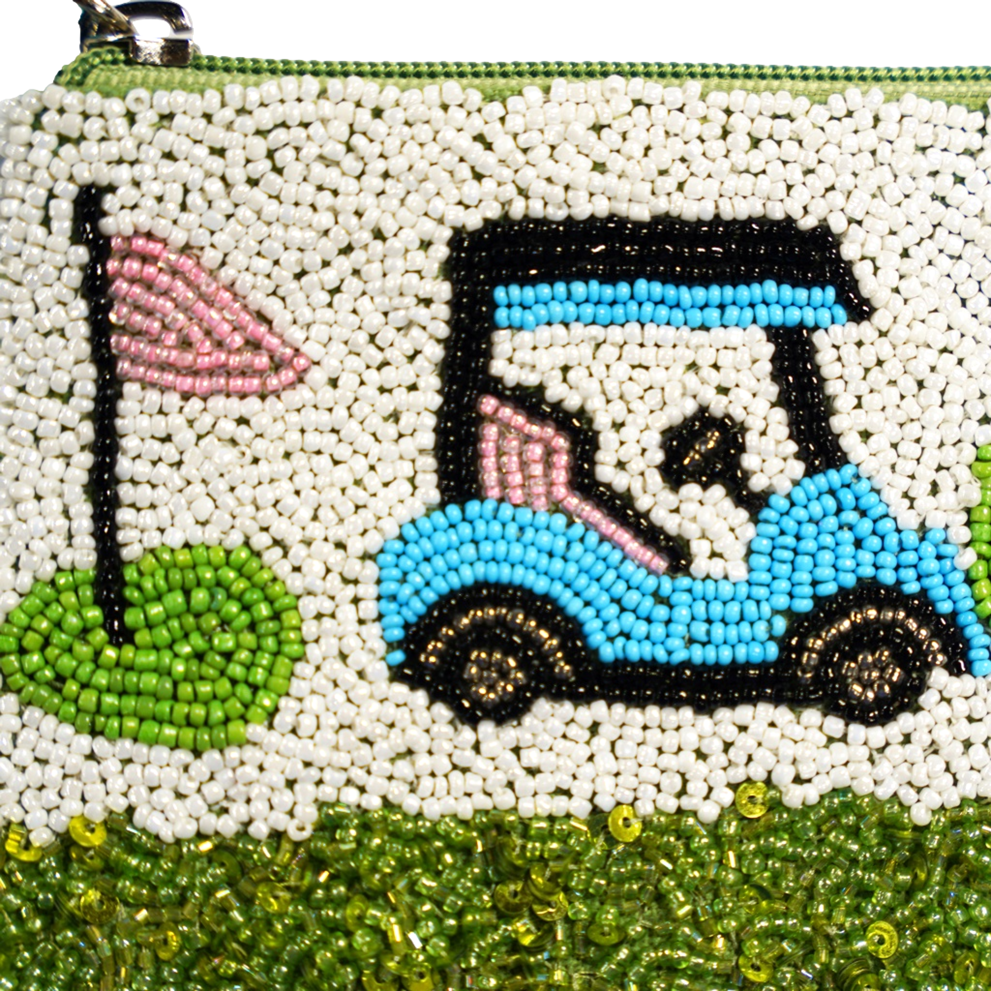 Cart Couture Beaded Golf Pouch Bag