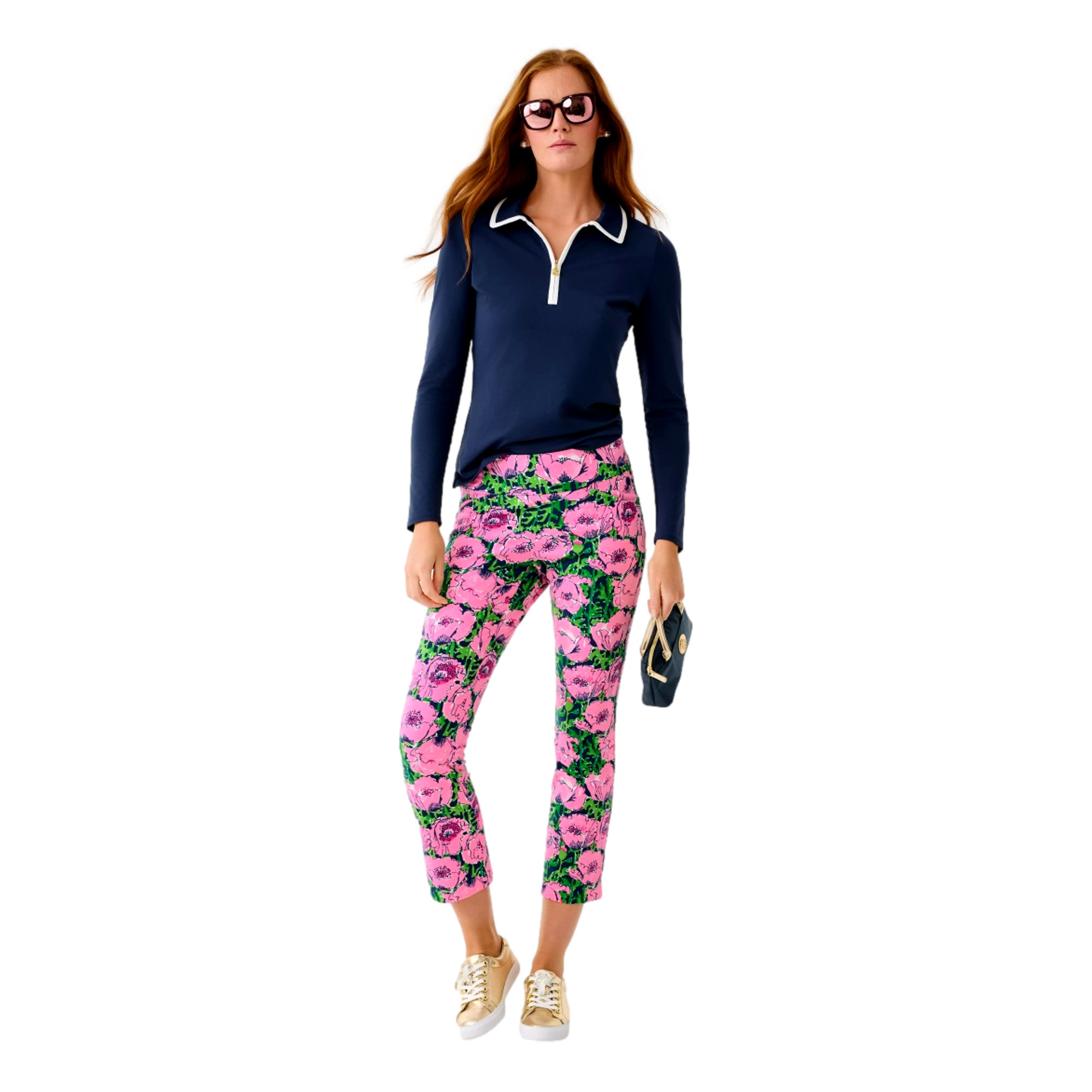 Frida Half Zip Women's Long Sleeve Golf Polo Shirt